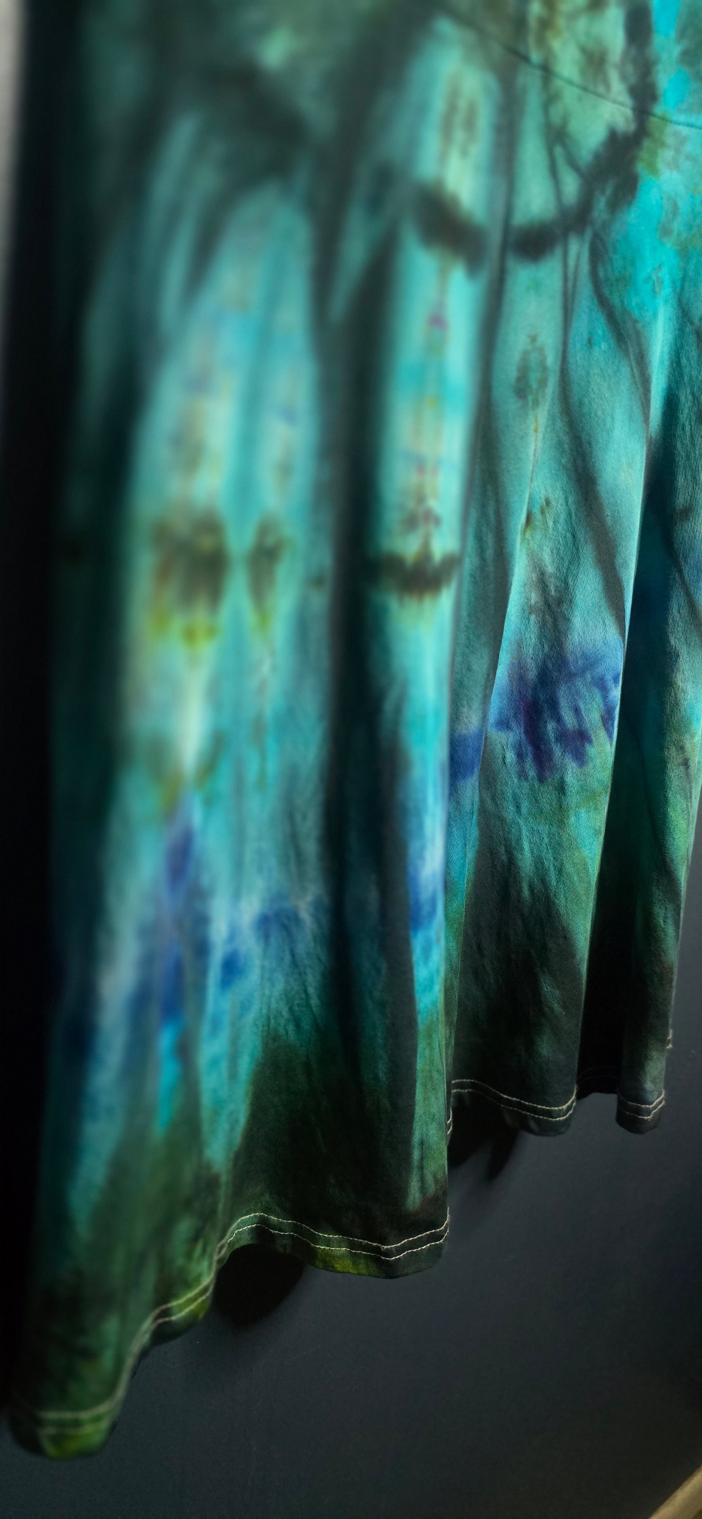 π OCEAN MIST TIE-DYE FIT & FLARE DRESS β SIZE LARGE