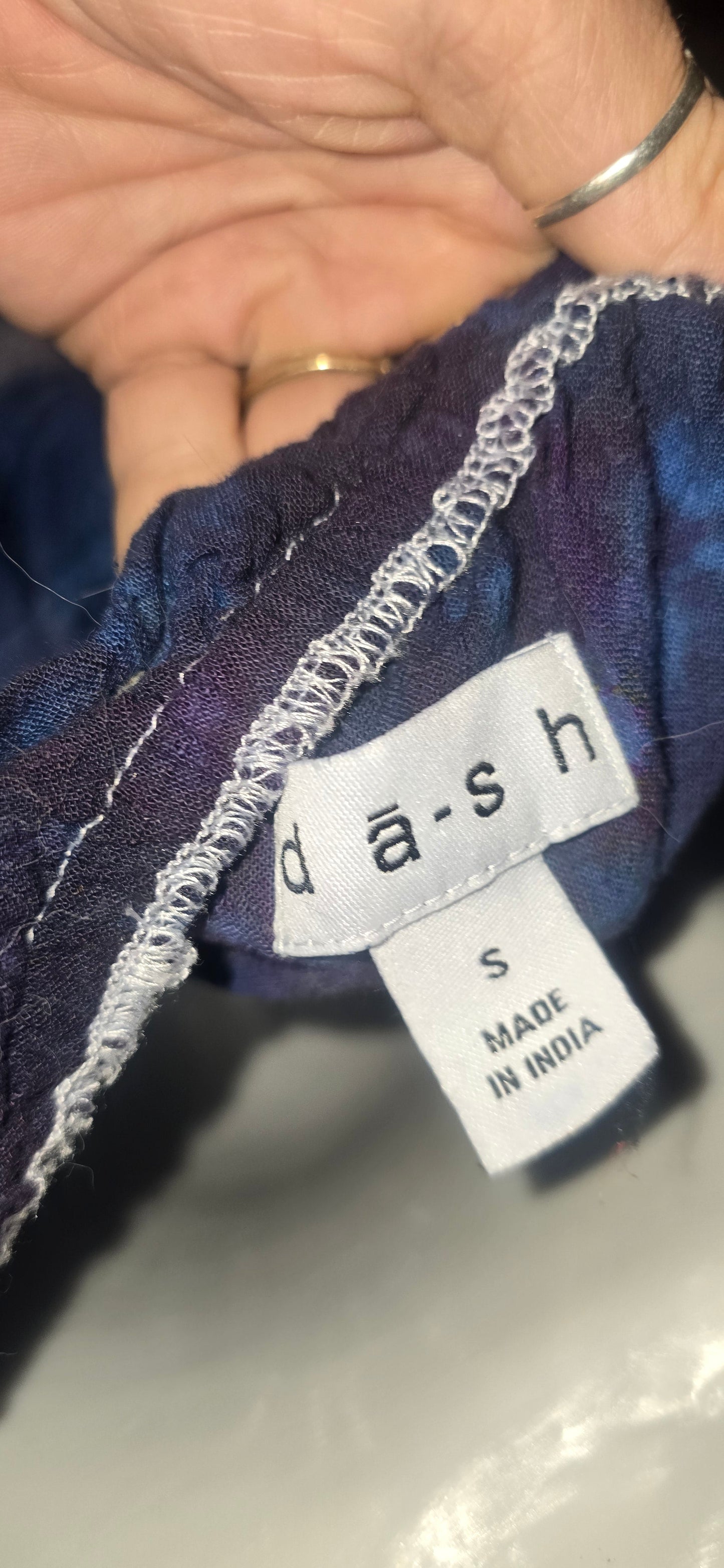 ✨ Upcycled Tie-Dye Peasant Blouse – Size Small – One-of-a-Kind