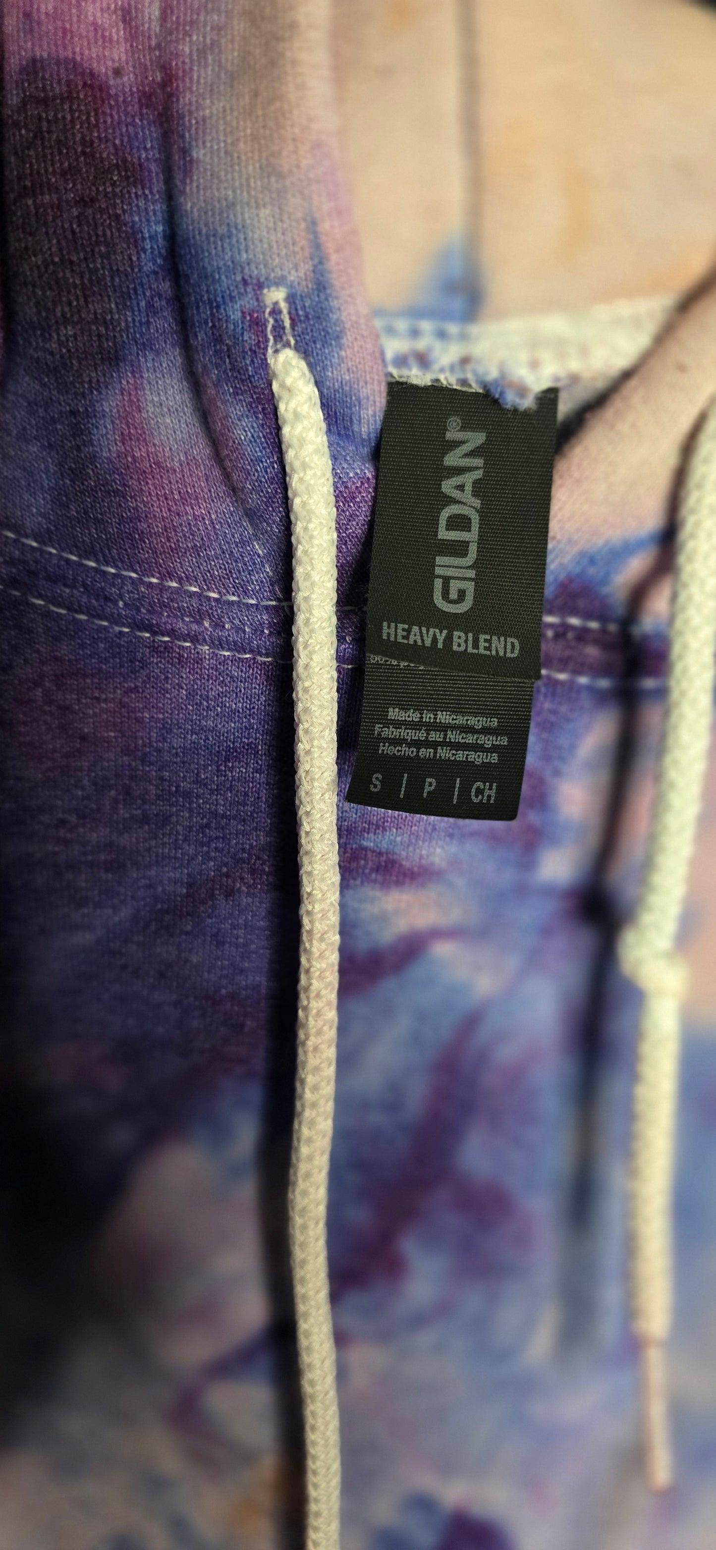 π Hand-Dyed Orange + Purple Hoodie (Size Small)