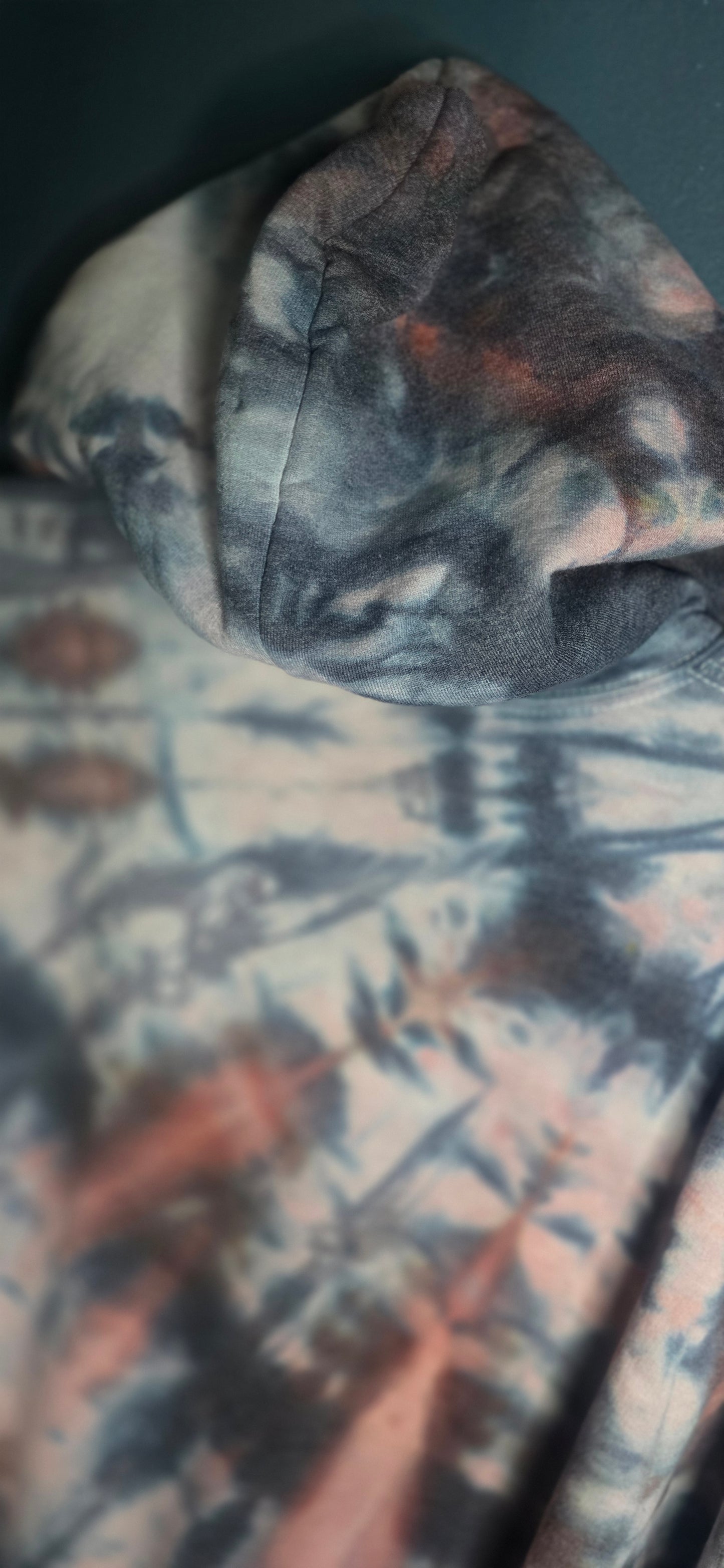 Gildan Tie Dye Pullover Hoodie XL Heavy Blend Green Purple Earth Tone Sweatshirt NEW