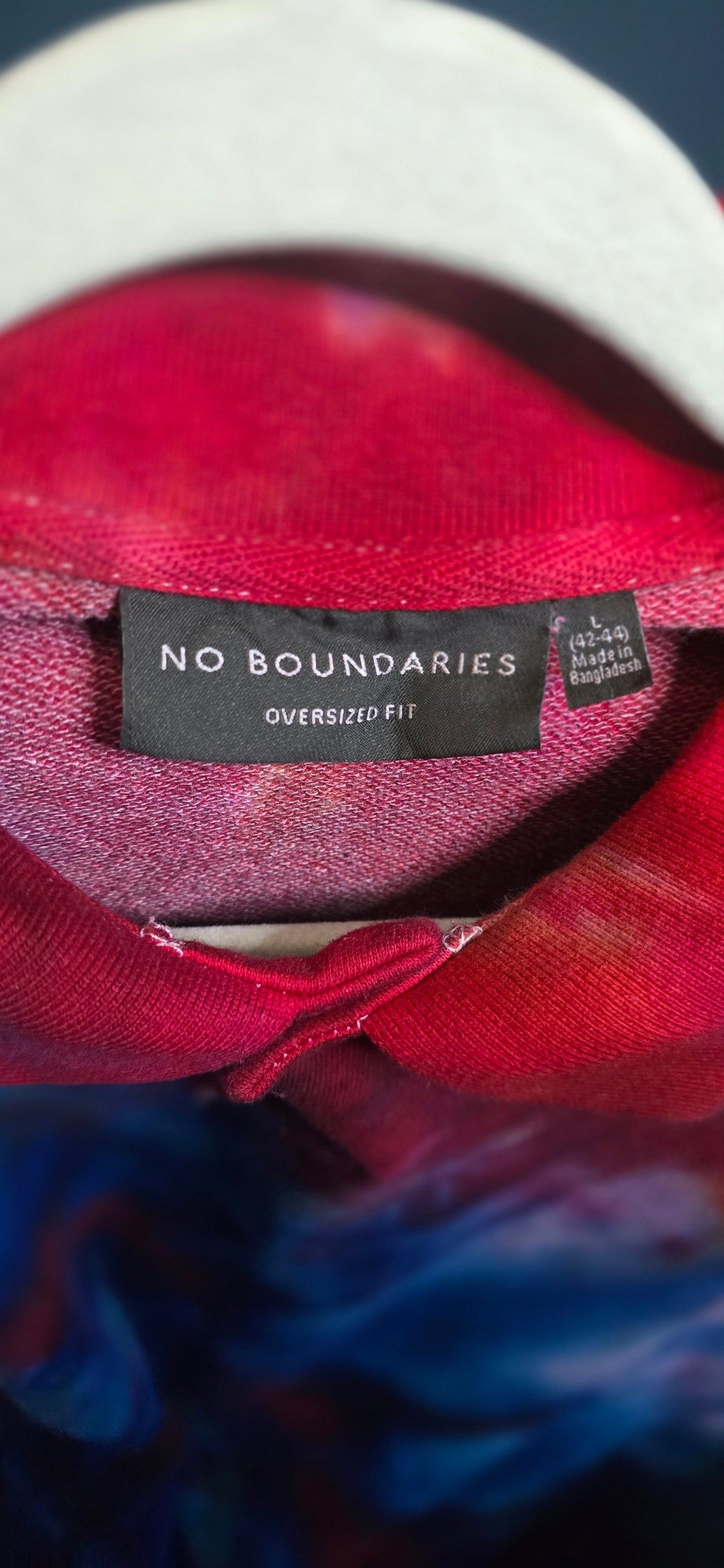 π Upcycled Tie-Dye Oversized Polo β Size Large