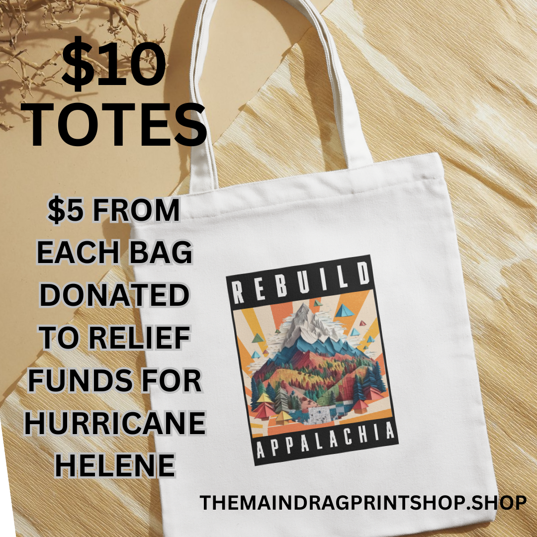 Hurricane Helene Support Totes & Tees