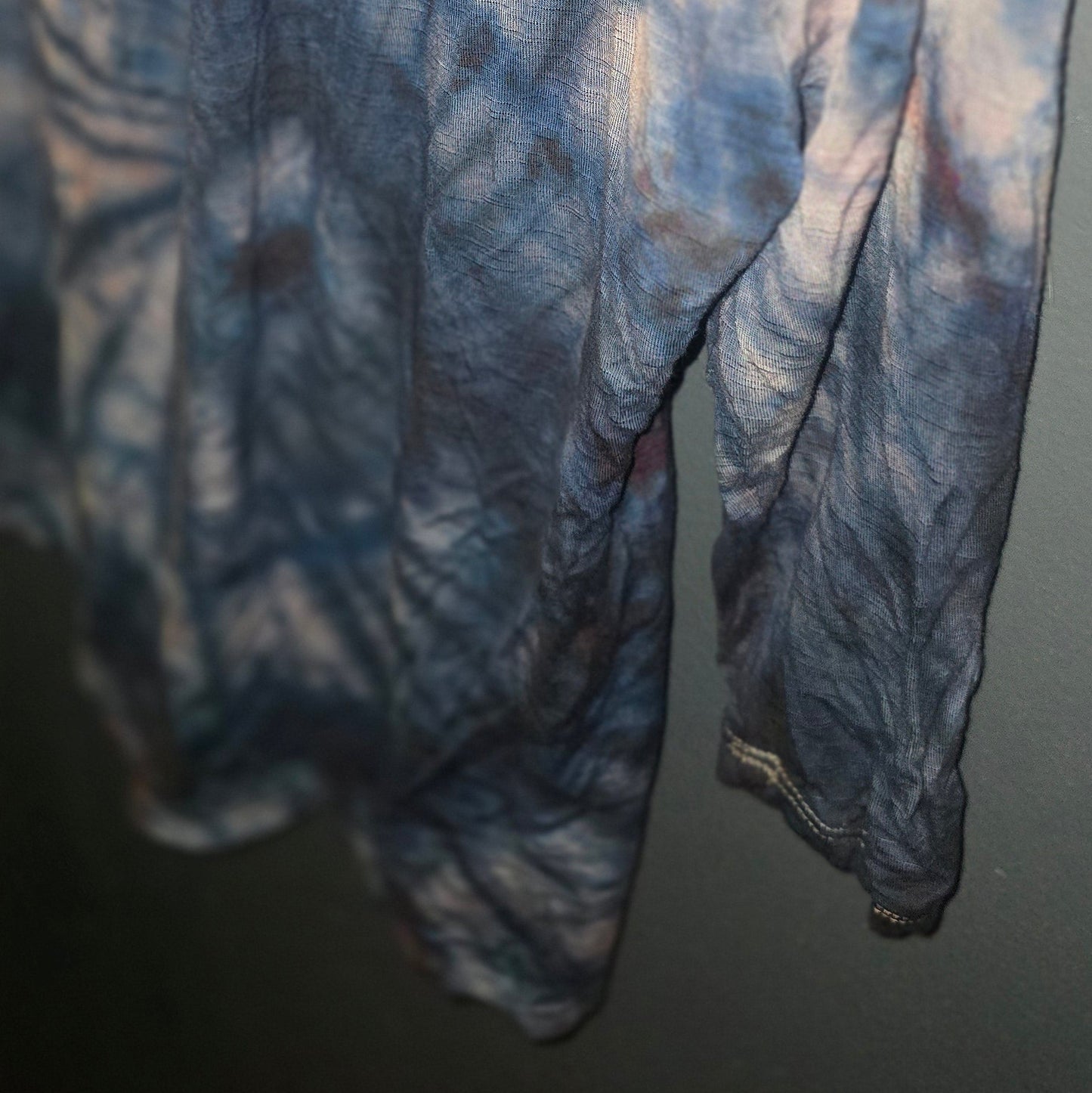 Upcycled - NY Collection Lace-Front Tie-Dye Blouse – Size Small