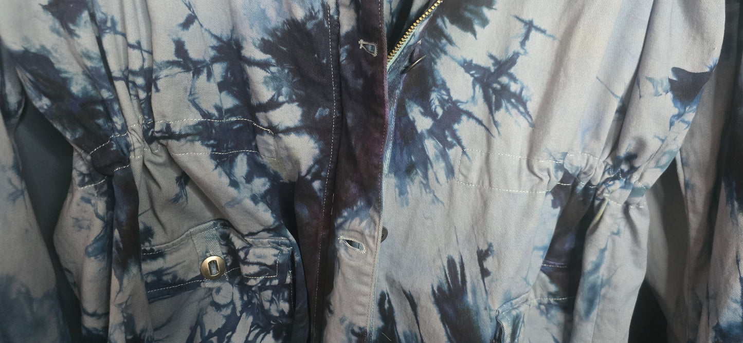 Upcycled Coldwater Creek Utility Jacket – Size 3XL 💙🖤