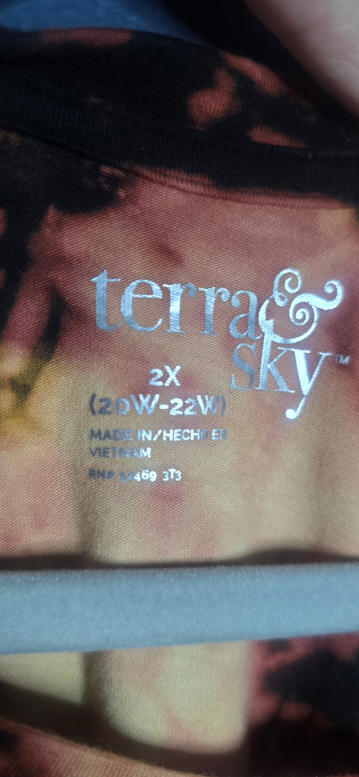 🖤🔥 Acid Burst Tie-Dye T-Shirt – Terra & Sky 2X (20W–22W)