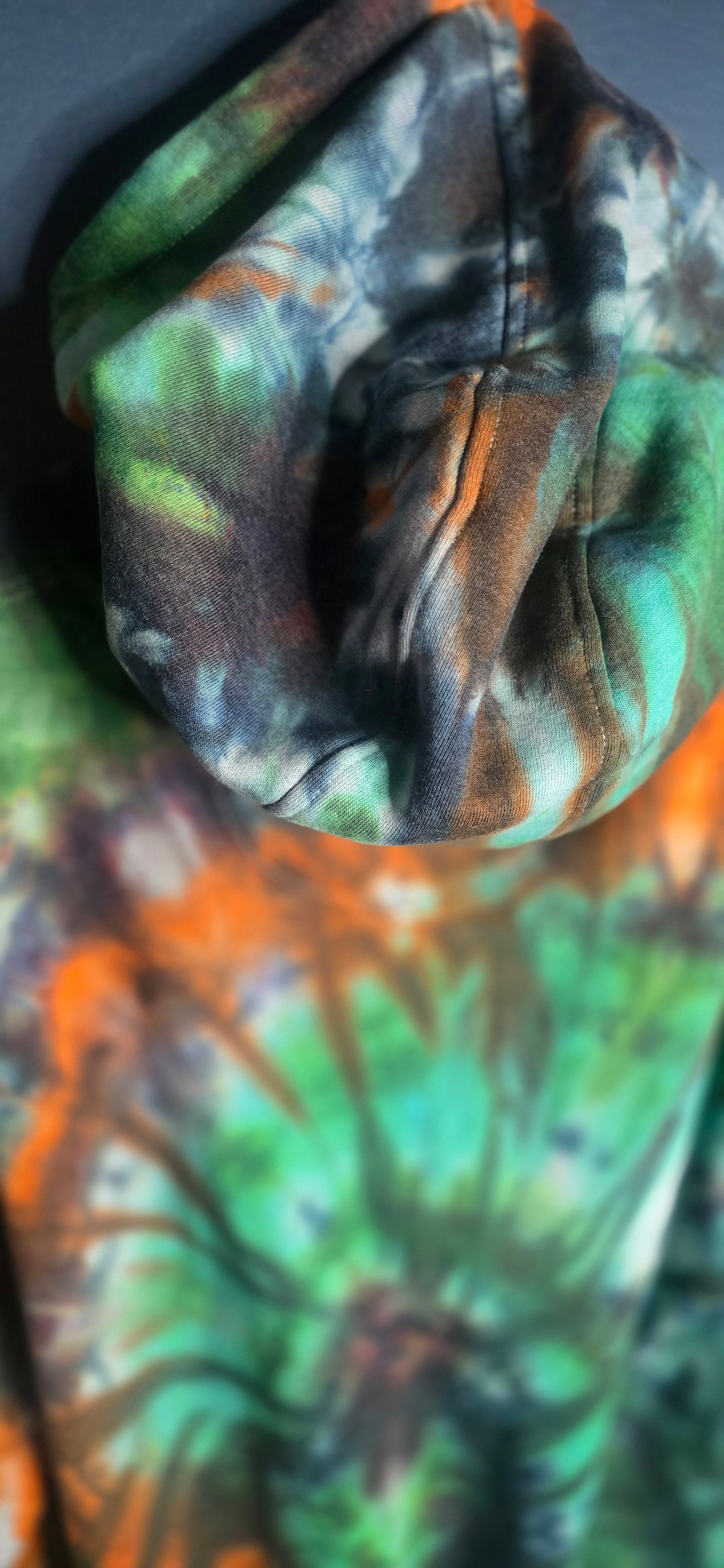 🔥 Hand-Dyed Chaps Zip Hoodie – Size Large