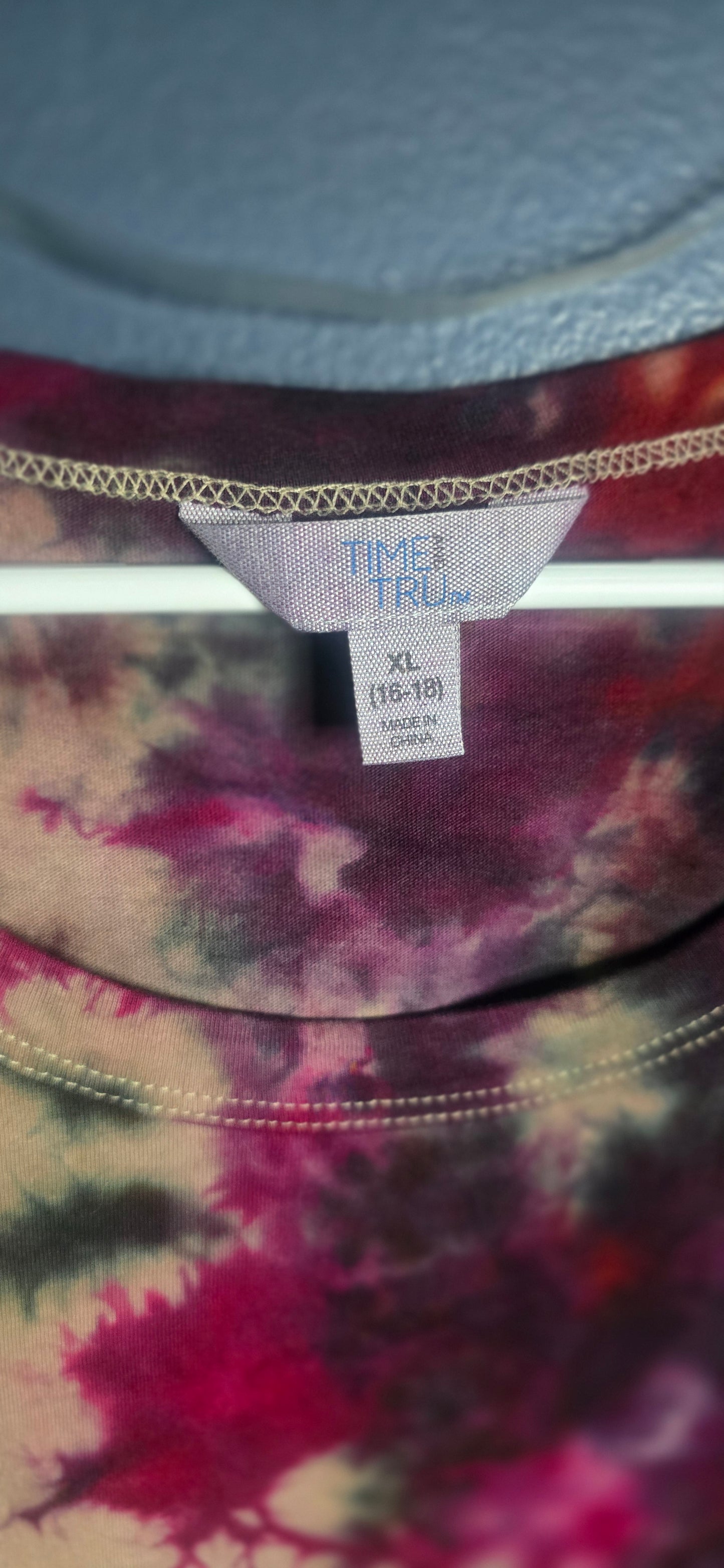 Time and Tru Tie Dye Babydoll Dress XL 16–18 Short Sleeve Multicolor