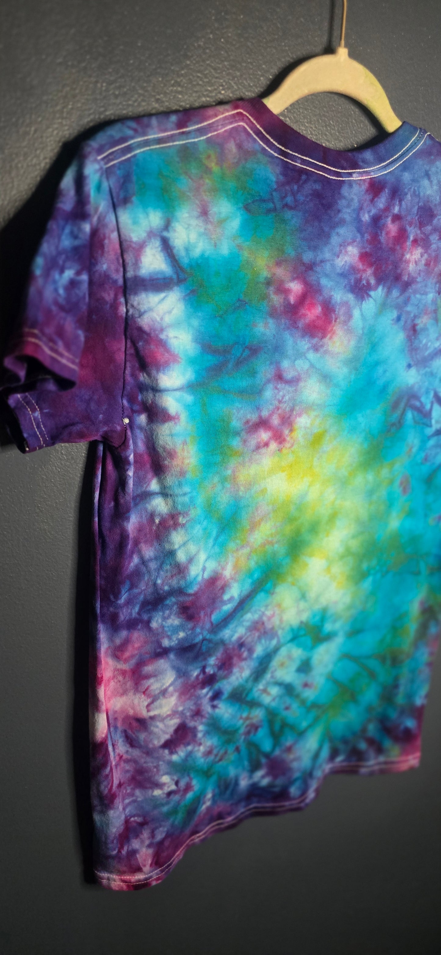 🌀 Hand-Dyed Galaxy Burst Tee (Size Small)