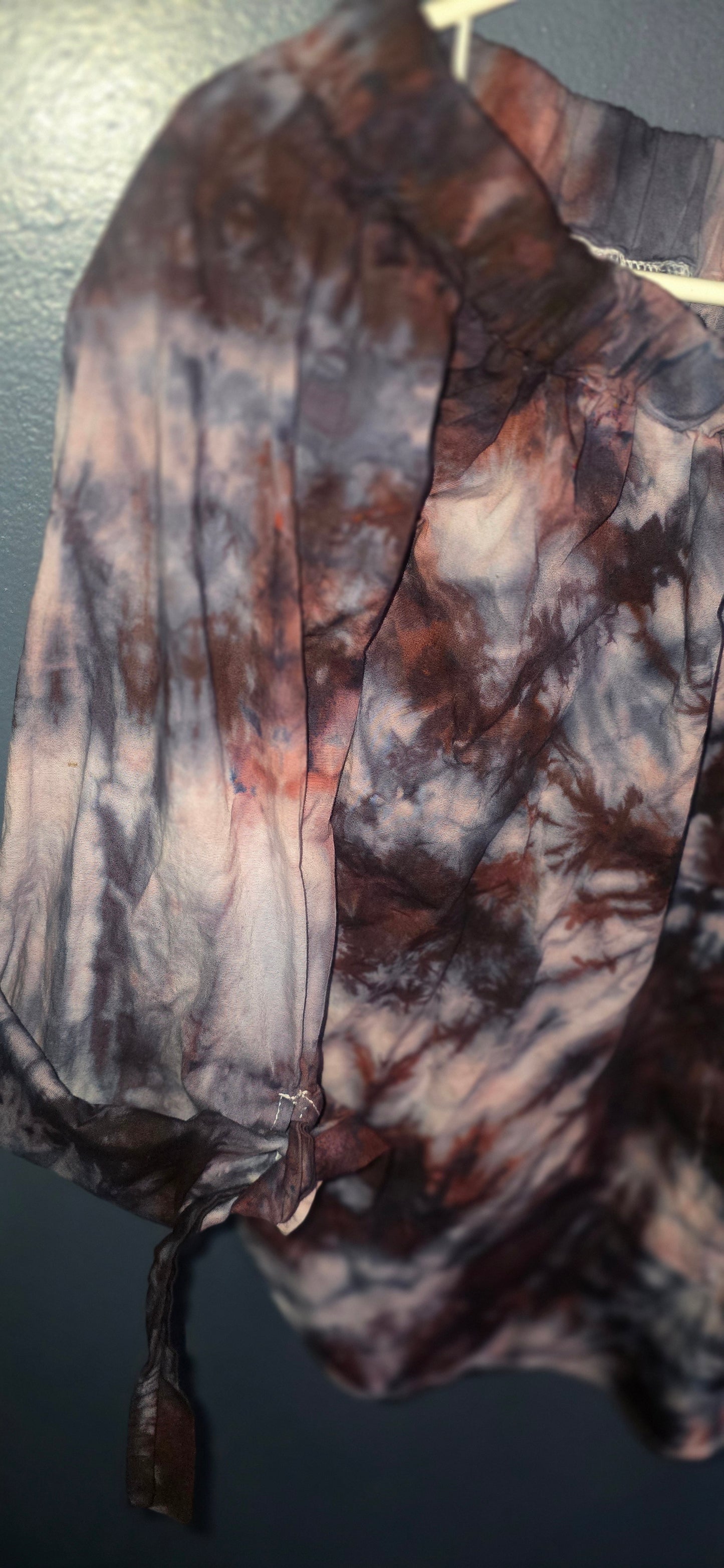 🖤 NEW DROP: Moody Alt Batik-Inspired Blouse Size Medium 🖤