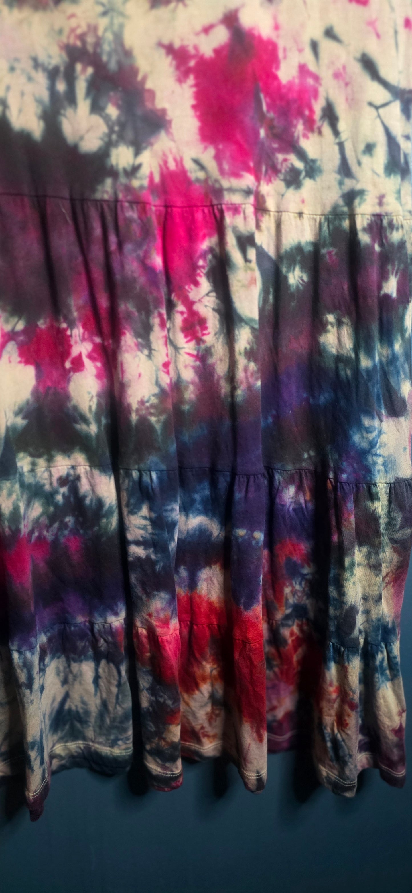 Time and Tru Tie Dye Babydoll Dress XL 16–18 Short Sleeve Multicolor