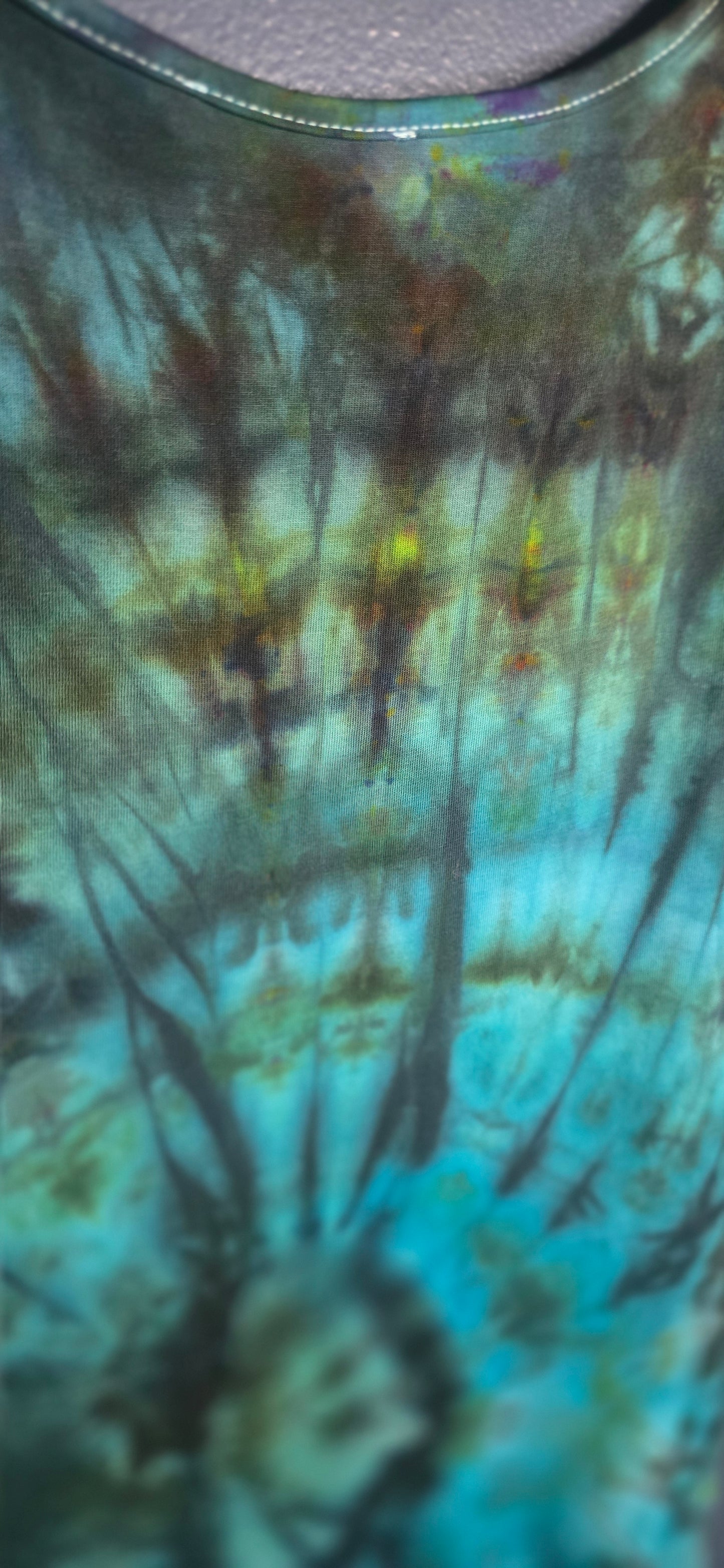 🌙 OCEAN MIST TIE-DYE FIT & FLARE DRESS — SIZE LARGE