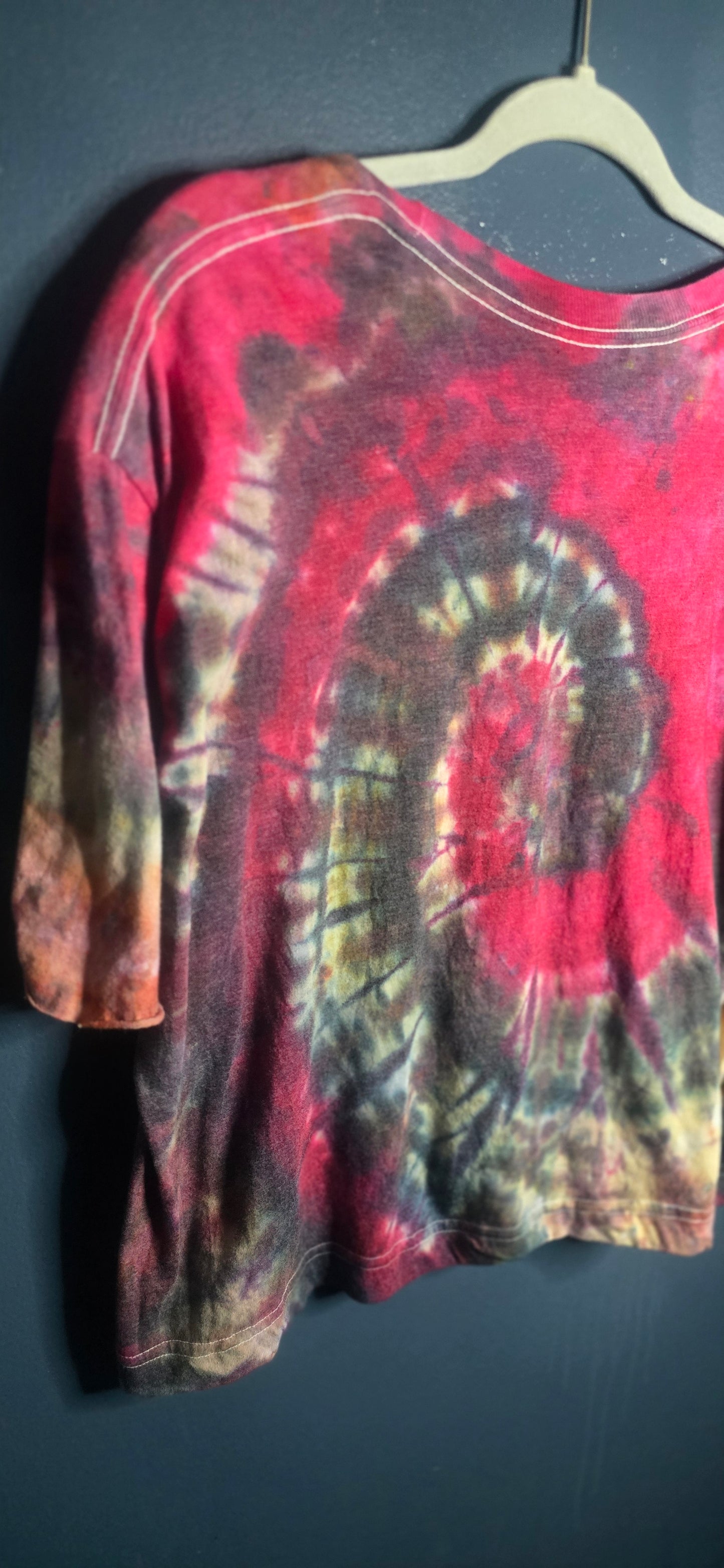 Tie Dye Spiral Crop Tee XL Women’s Short Sleeve Multicolor