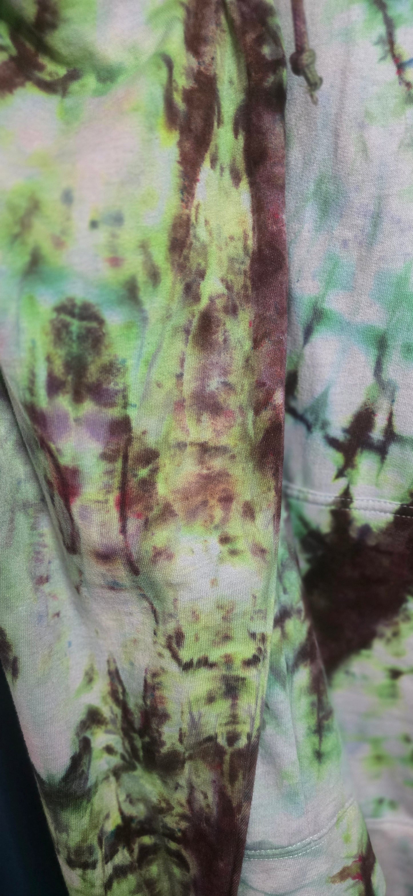 3XL – Delta Fleece Hand-Dyed Spiral Hoodie 🌿🤎