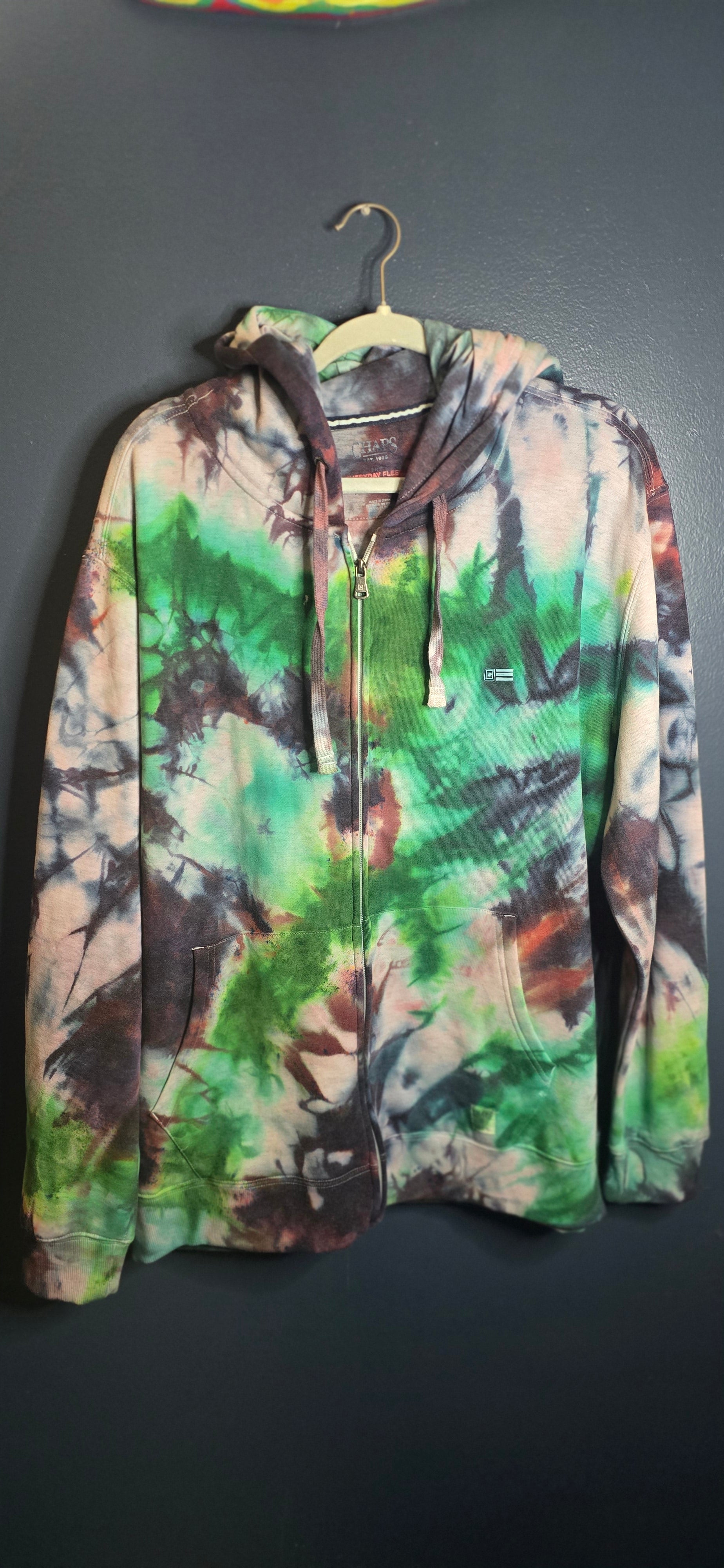 🌿 FOREST SHADOW ZIP HOODIE — XL 🌿