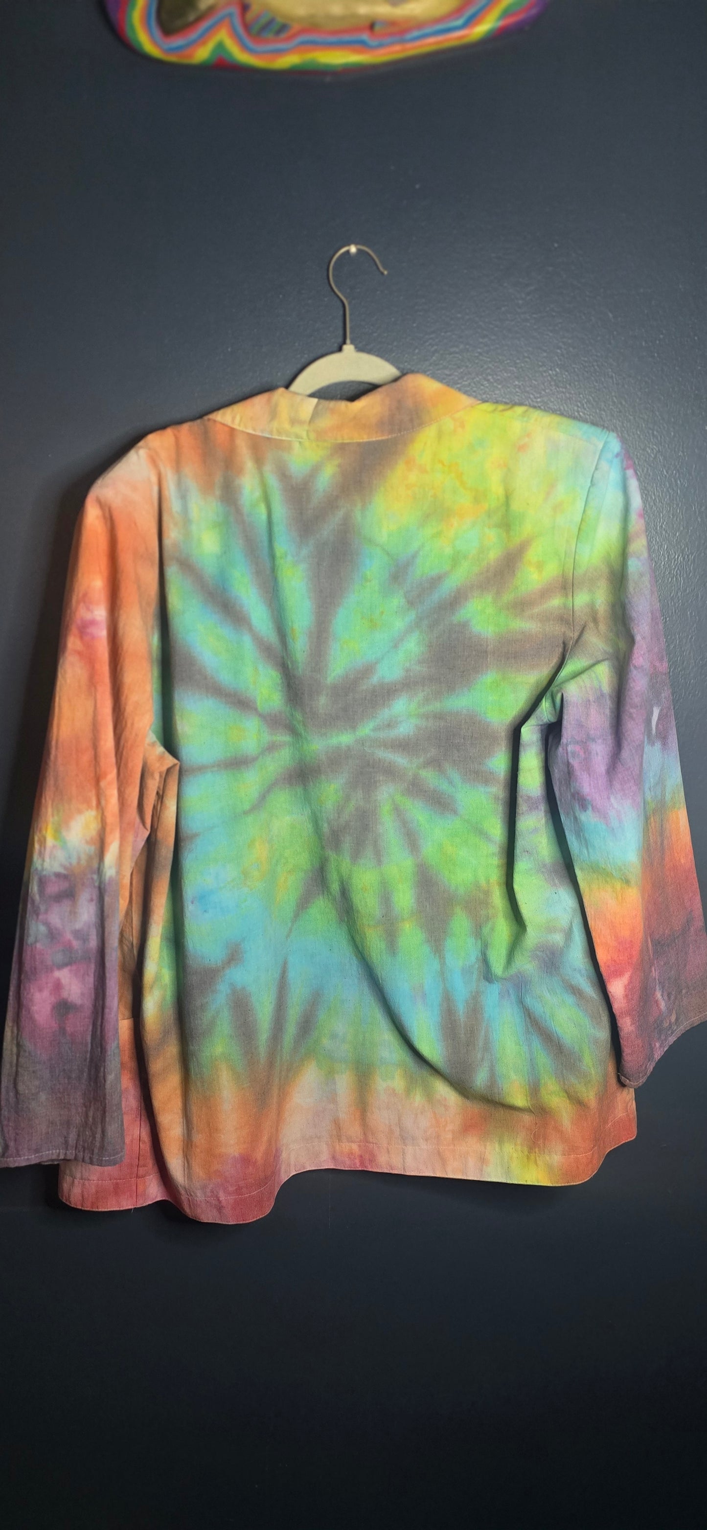 🌈 Watercolor Tie-Dye Amanda West Blazer – Size Large