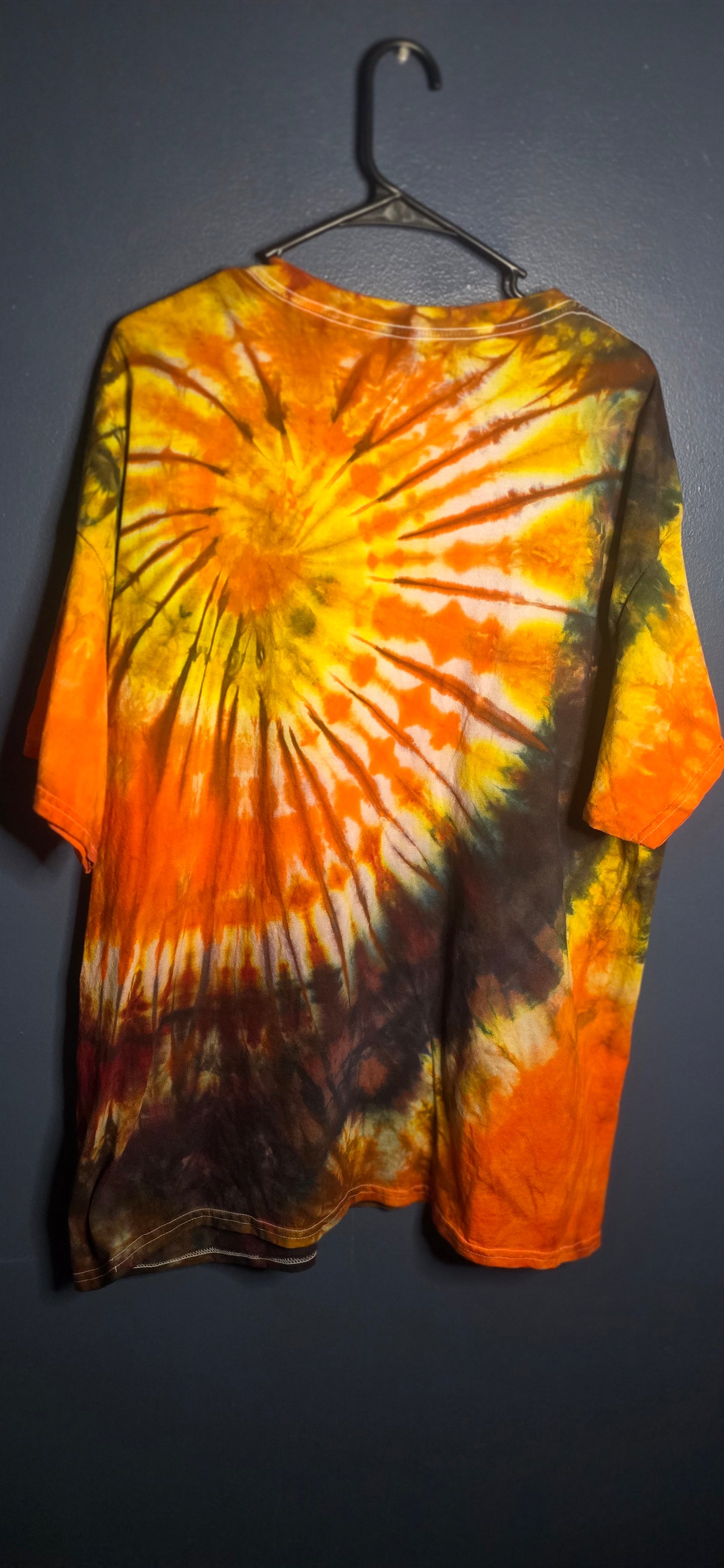 🌀 Hand-Dyed Autumn Blaze Tee (Size 2XL)