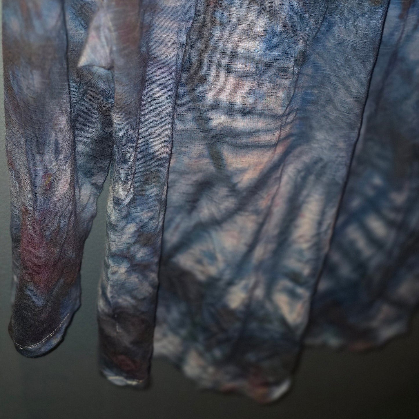 Upcycled - NY Collection Lace-Front Tie-Dye Blouse – Size Small