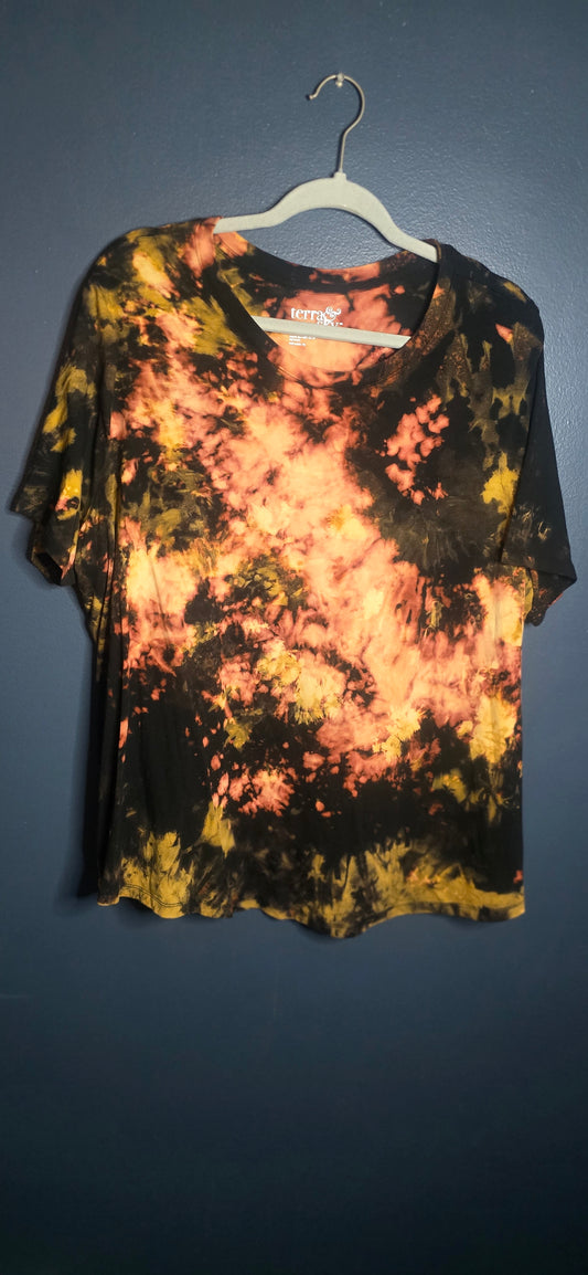 🖤🔥 Acid Burst Tie-Dye T-Shirt – Terra & Sky 2X (20W–22W)