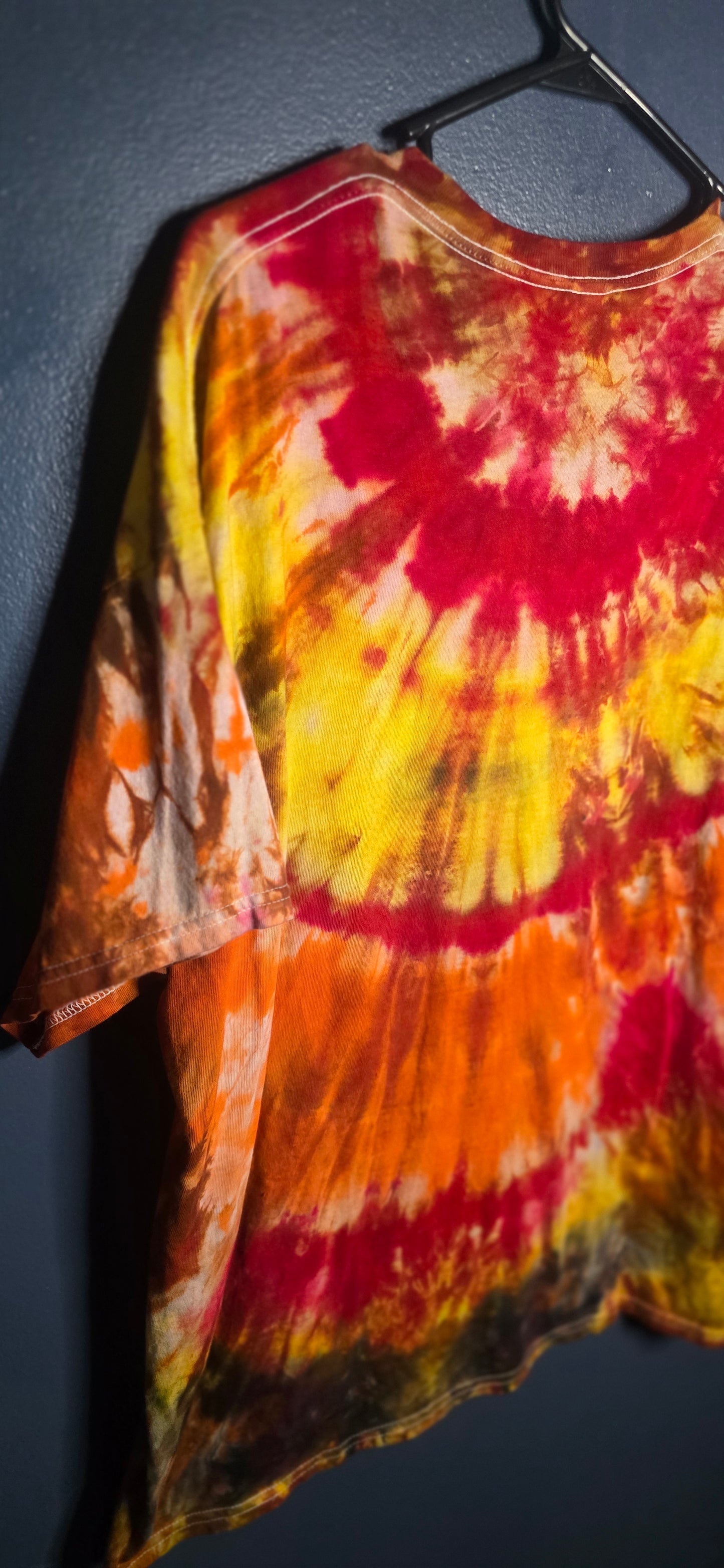 🌀 Hand-Dyed Firestorm Tie Dye Tee (Size 2XL)