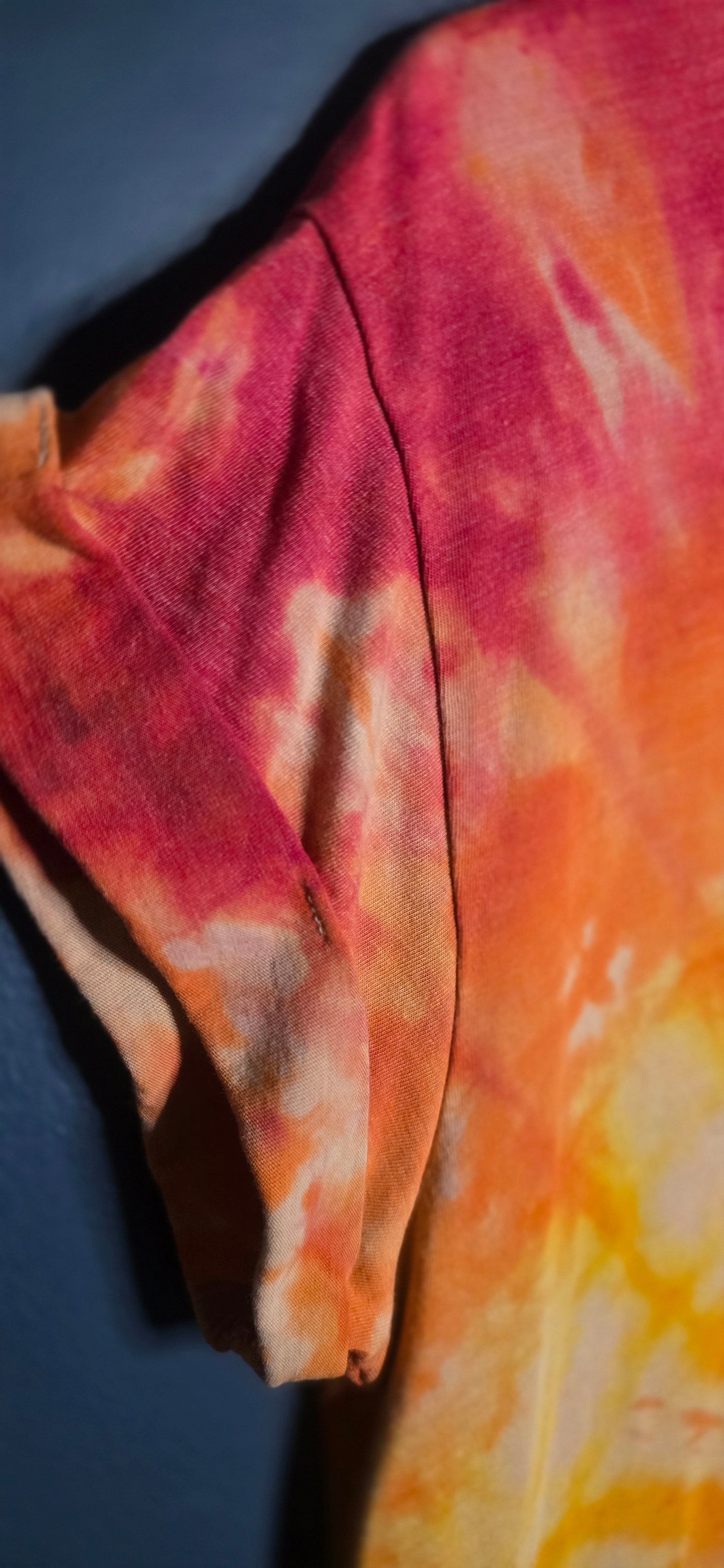 🌀 Hand-Dyed Sunbeam Spiral Tee (Size XS)