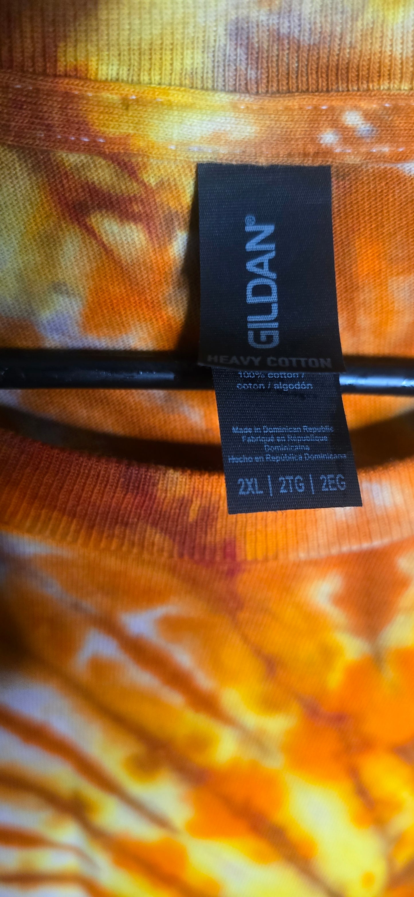 🌀 Hand-Dyed Autumn Blaze Tee (Size 2XL)