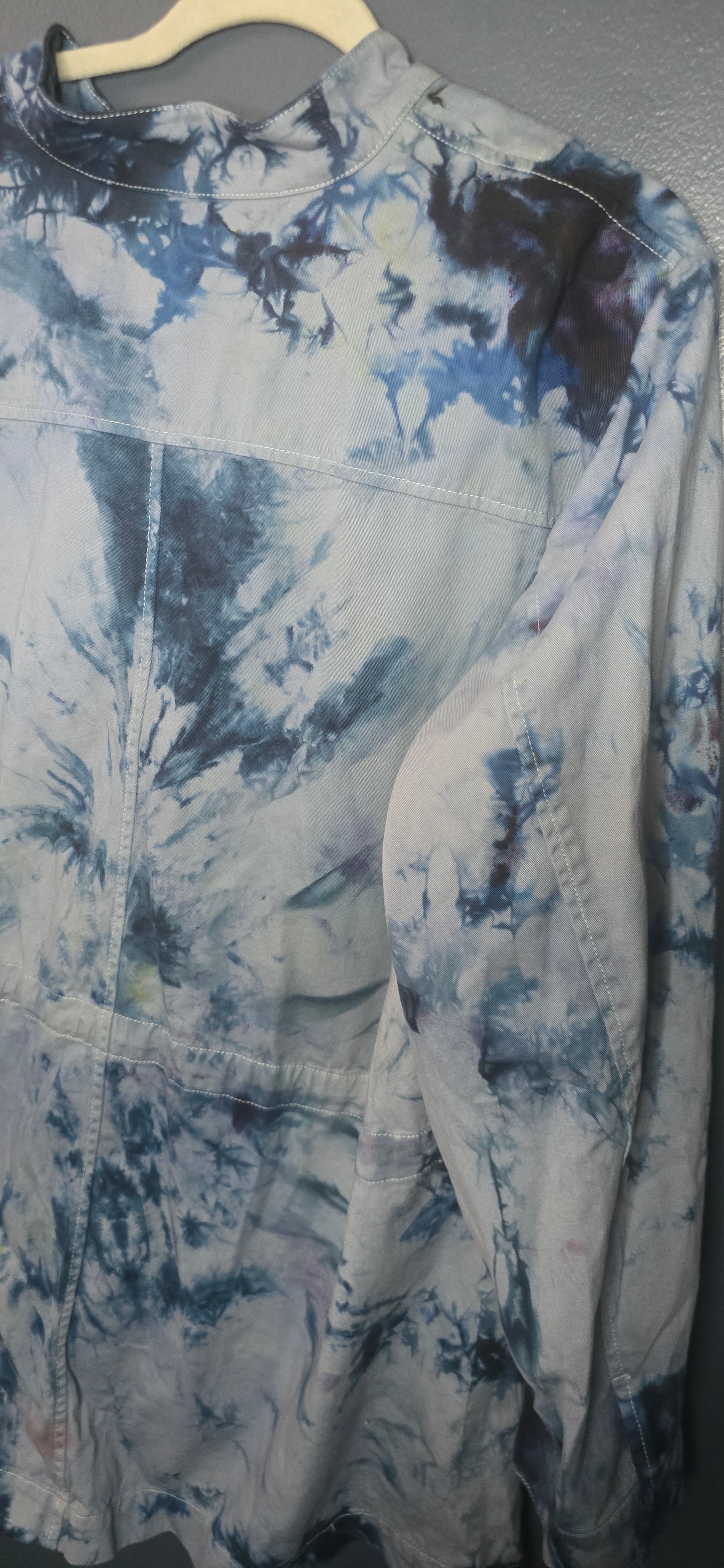 Upcycled Coldwater Creek Utility Jacket – Size 3XL 💙🖤