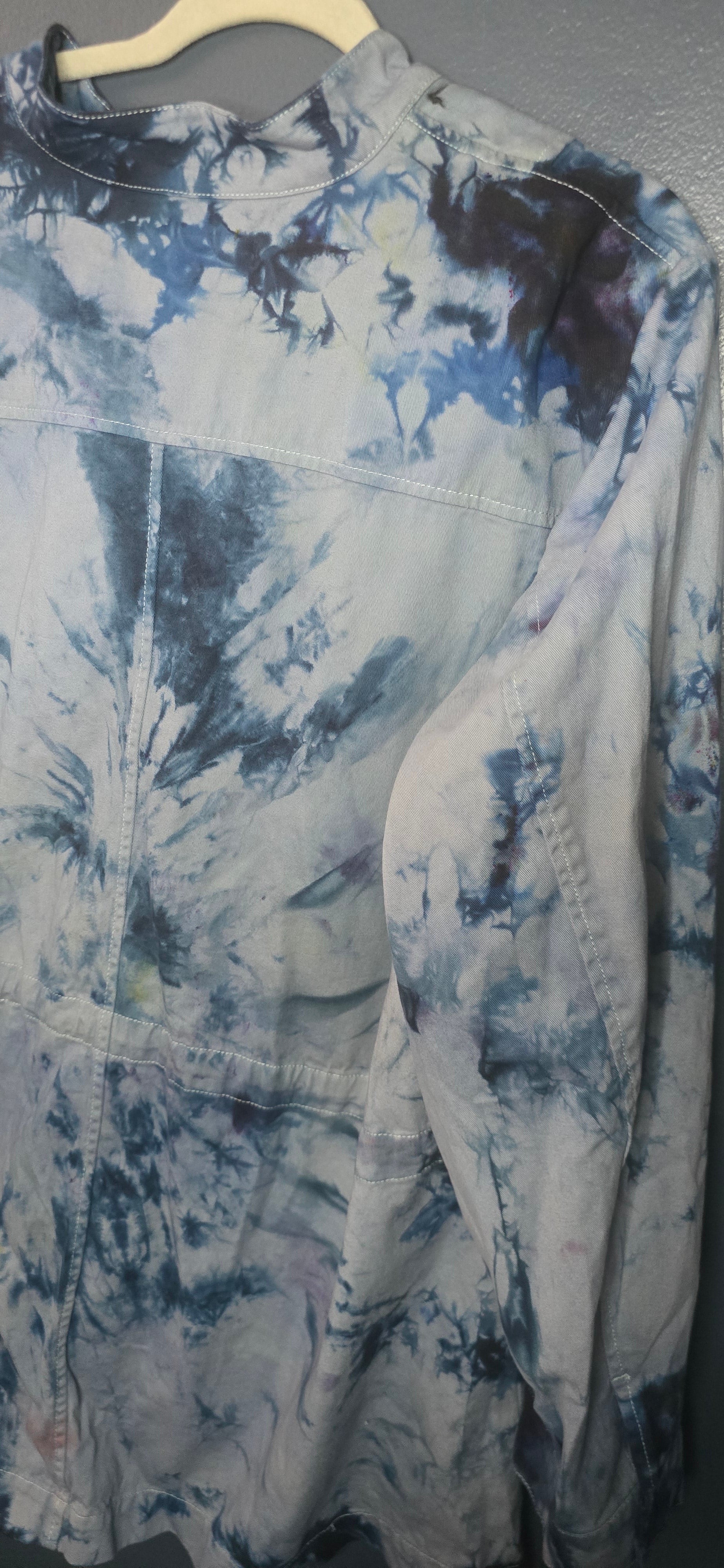 Upcycled Coldwater Creek Utility Jacket – Size 3XL 💙🖤