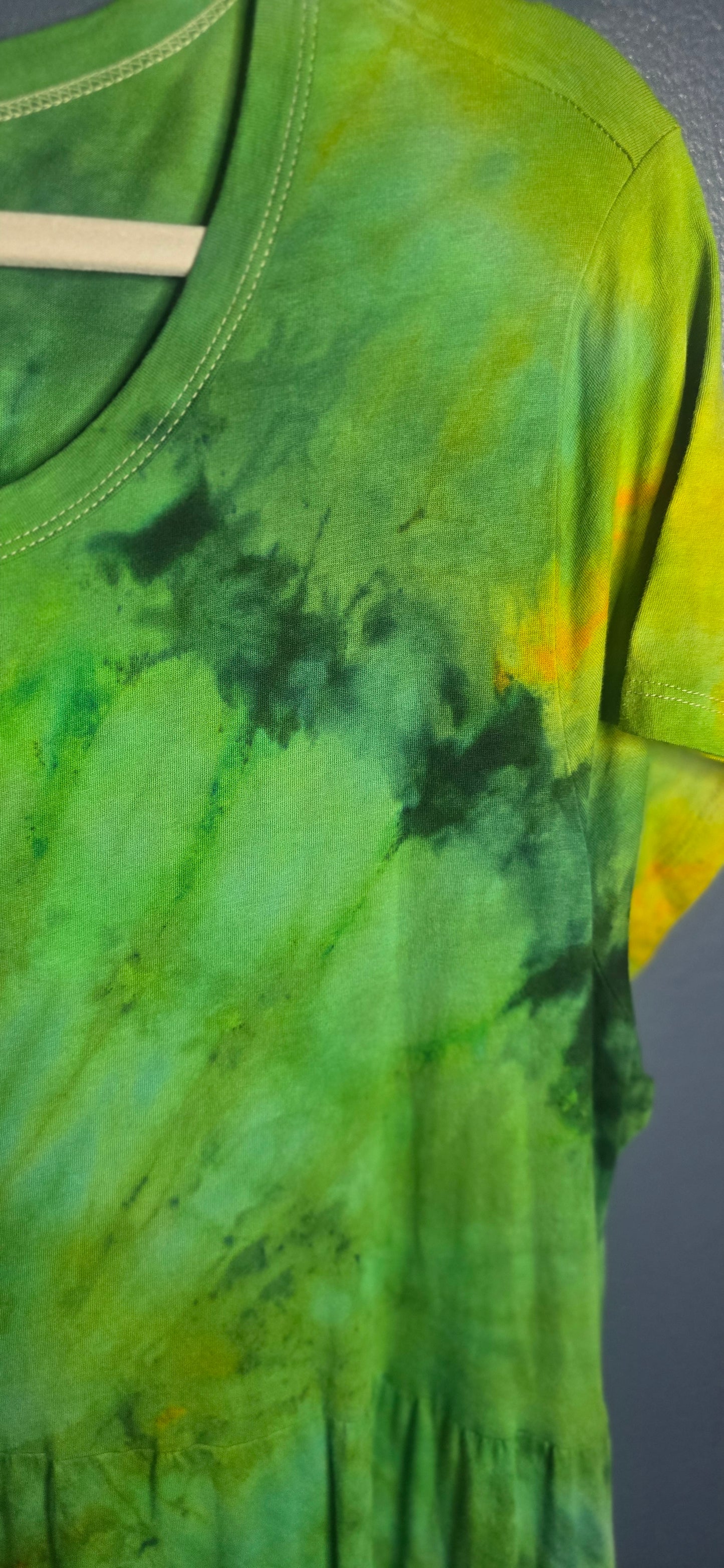 🌿 Hand-Dyed Tiered Dress – Size XXL (20)