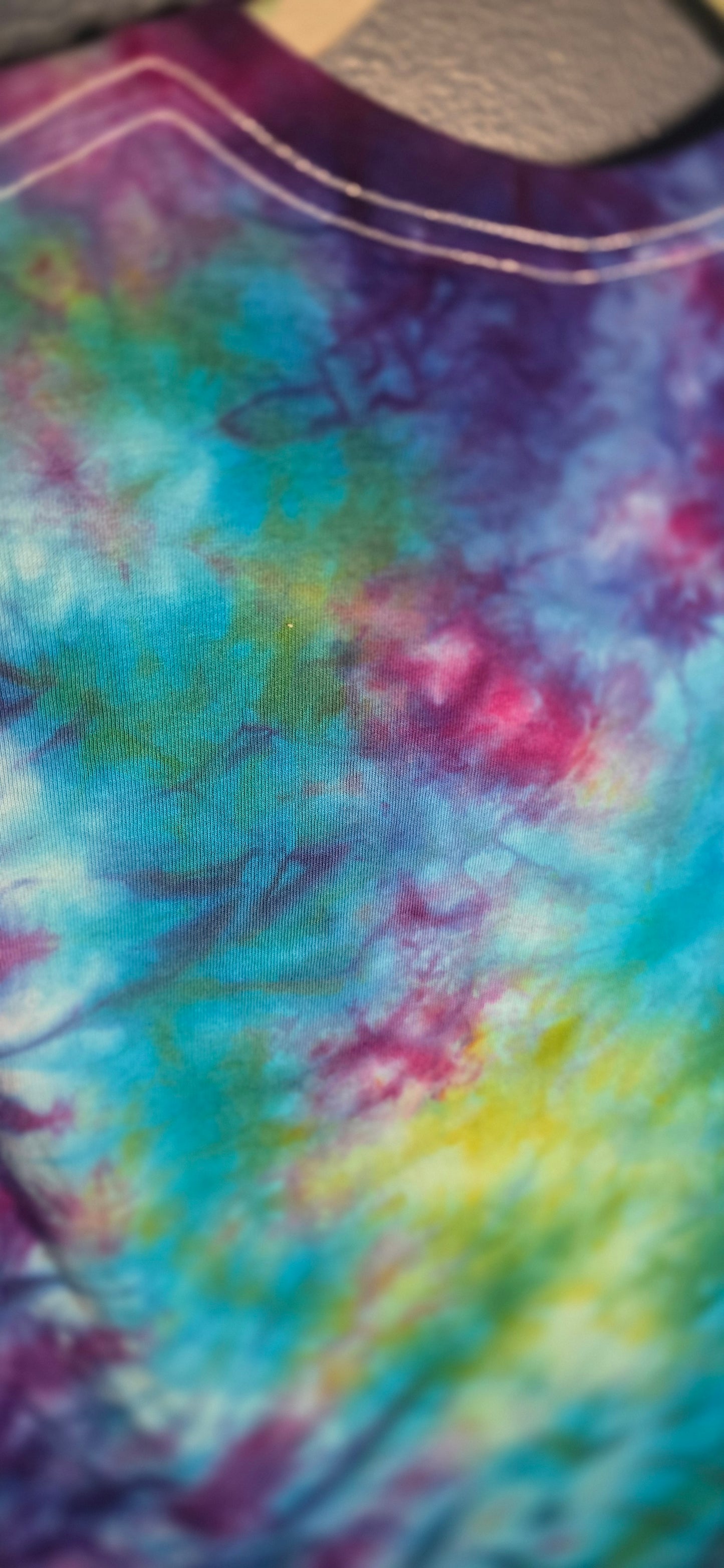 🌀 Hand-Dyed Galaxy Burst Tee (Size Small)