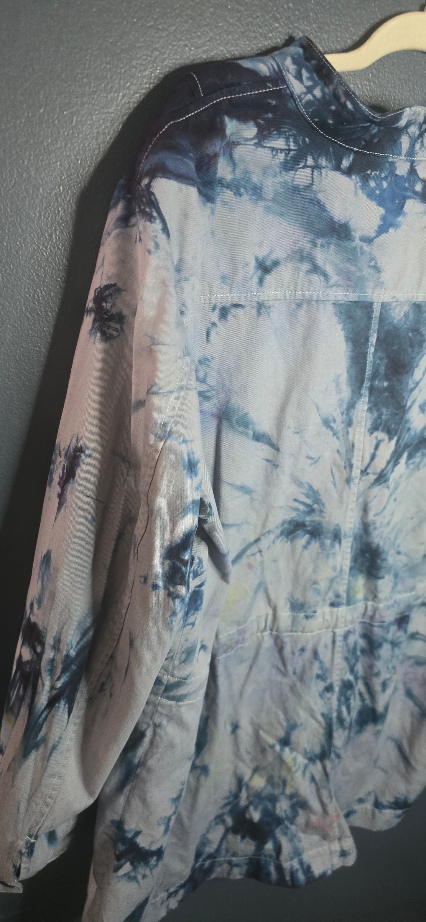 Upcycled Coldwater Creek Utility Jacket – Size 3XL 💙🖤