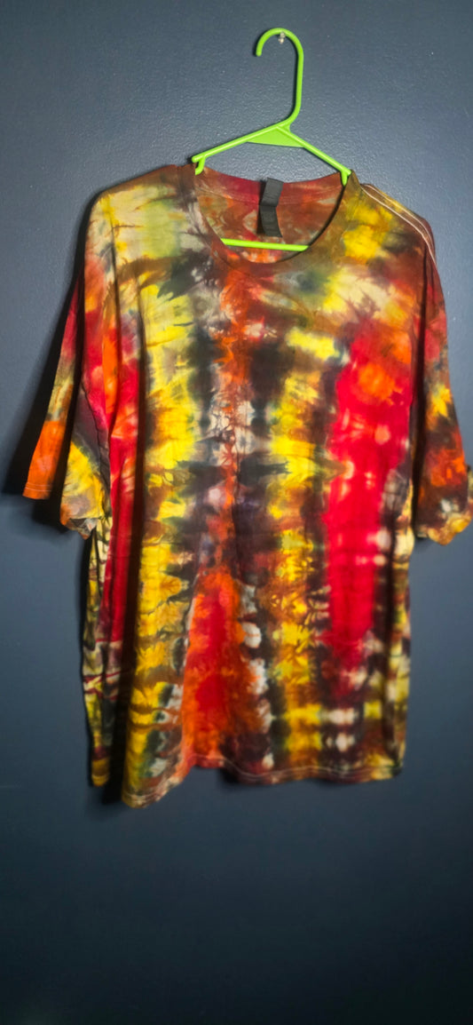 🔥🌻 Autumn Ember Spiral Tee – Gildan Heavy Cotton 2XL