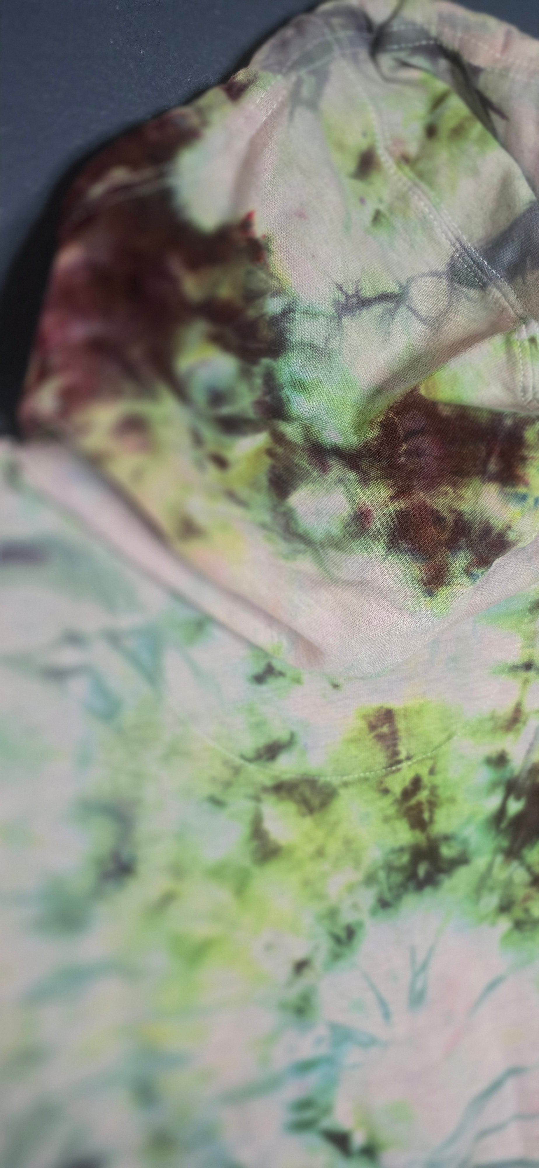 3XL – Delta Fleece Hand-Dyed Spiral Hoodie 🌿🤎