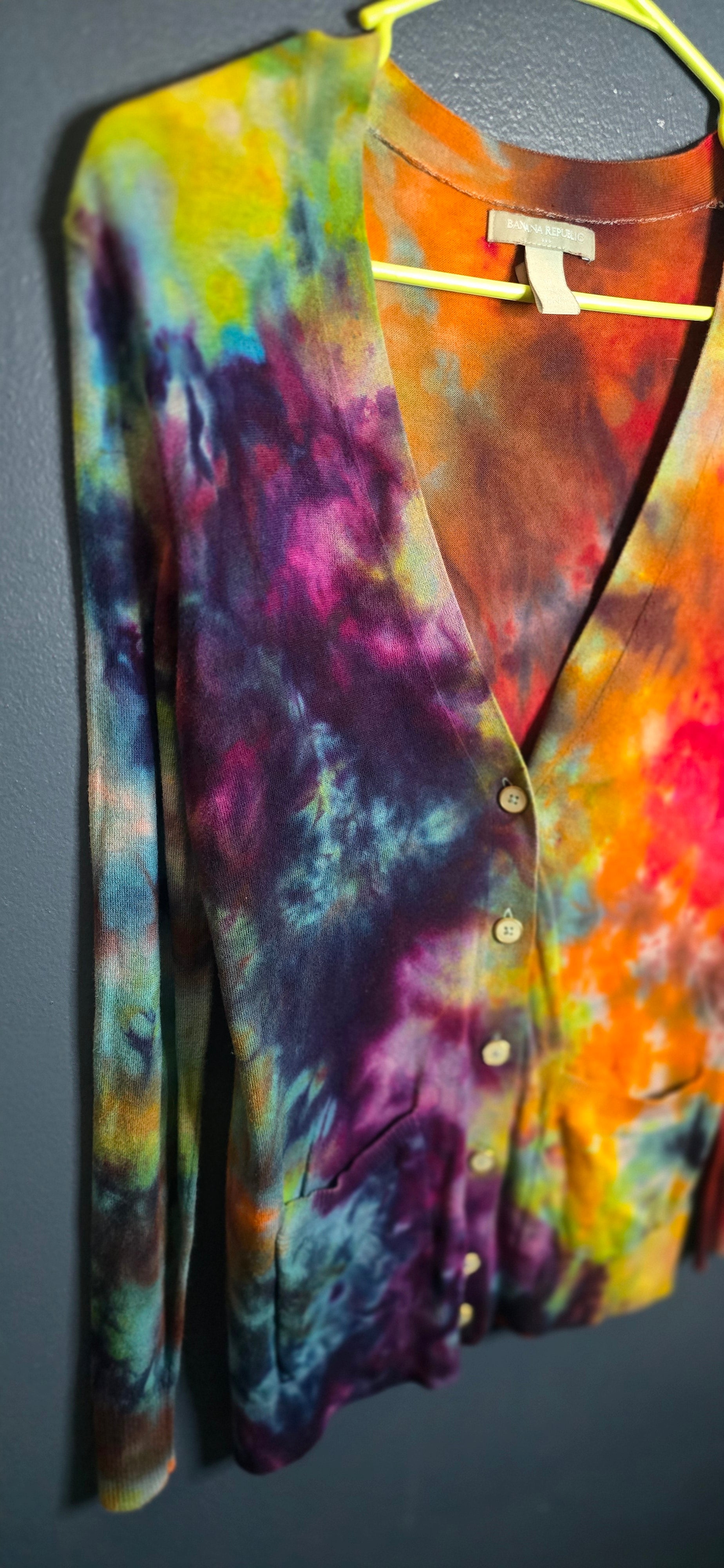 🌈 Upcycled Banana Republic Cardigan – Medium – $45