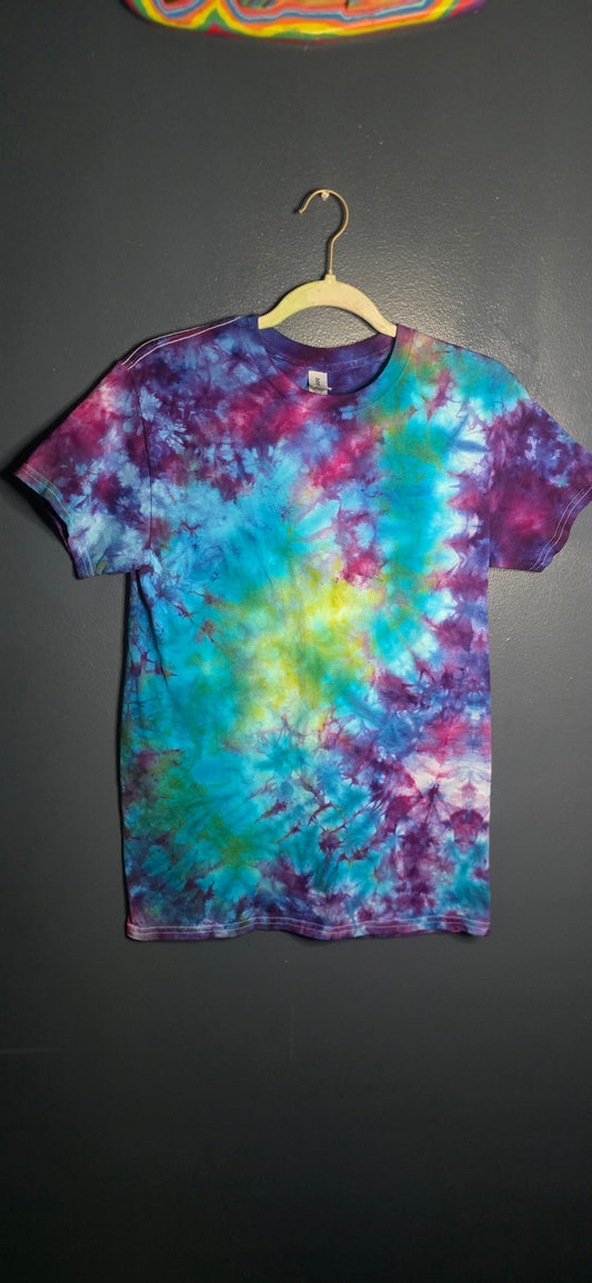 🌀 Hand-Dyed Galaxy Burst Tee (Size Small)