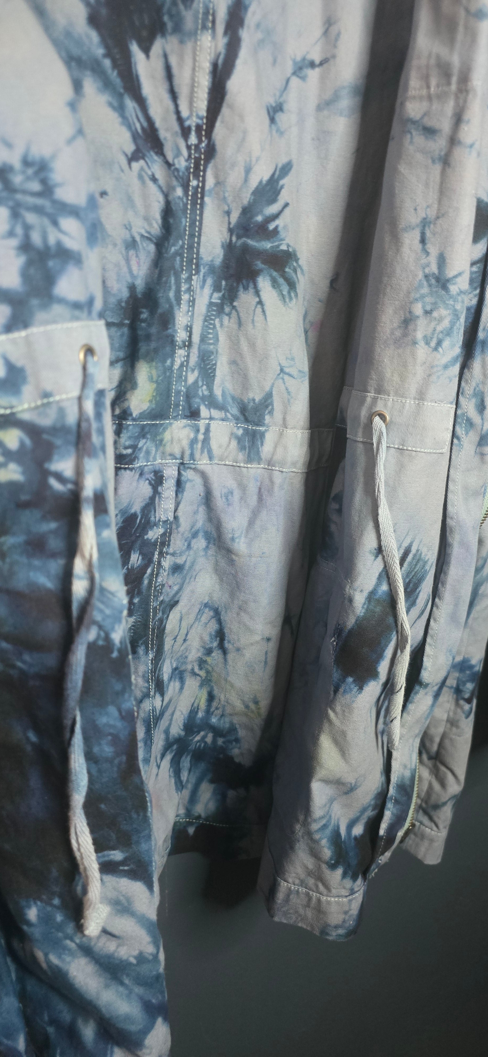 Upcycled Coldwater Creek Utility Jacket – Size 3XL 💙🖤