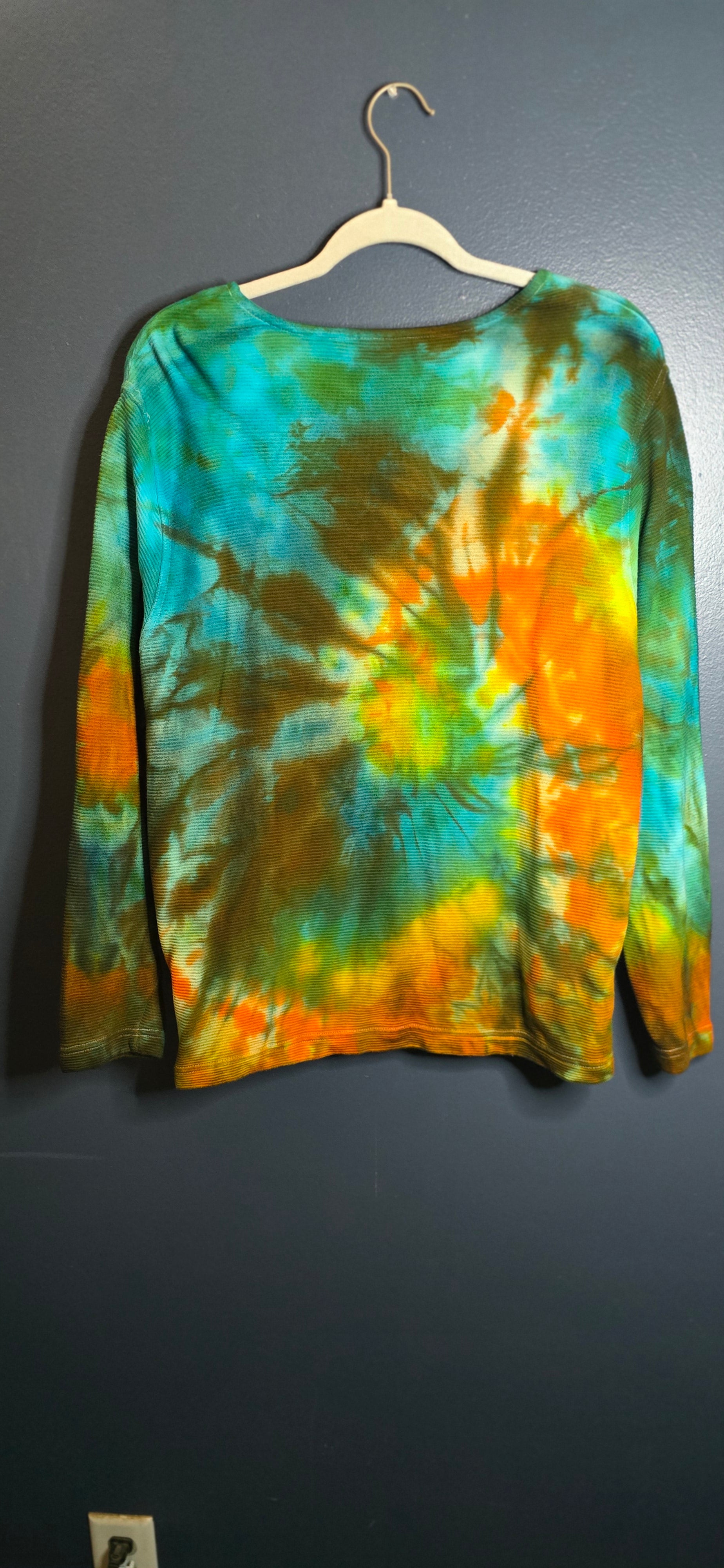🌈 Hand-Dyed Zip-Up Top – Croft & Barrow Woman 1X