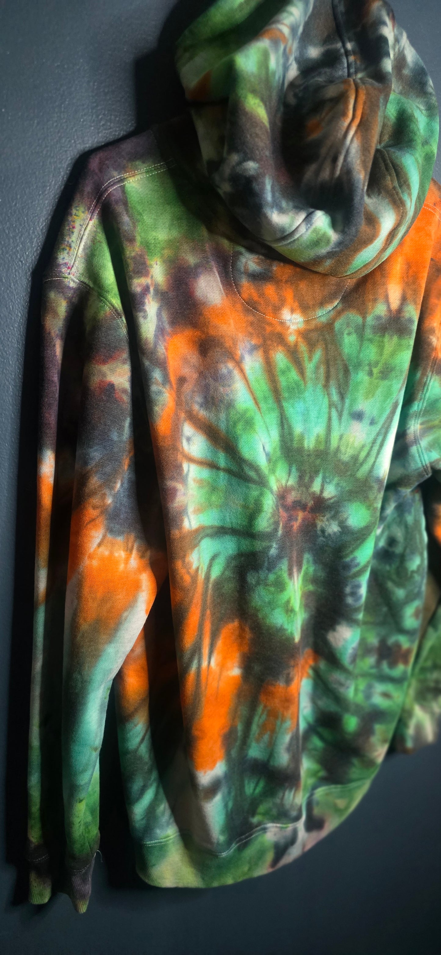 🔥 Hand-Dyed Chaps Zip Hoodie – Size Large