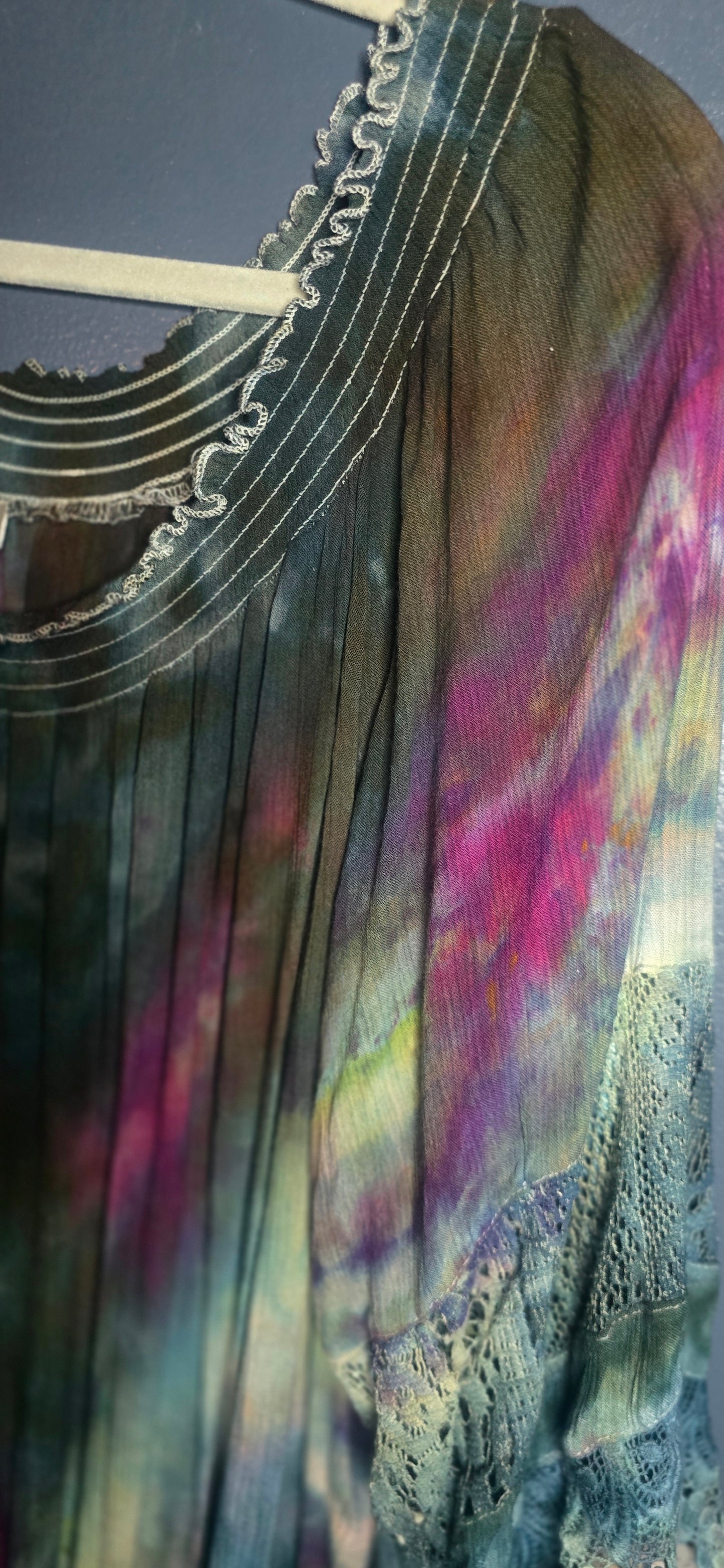 🌈 BOHO AURORA TIE-DYE BLOUSE — SIZE XL