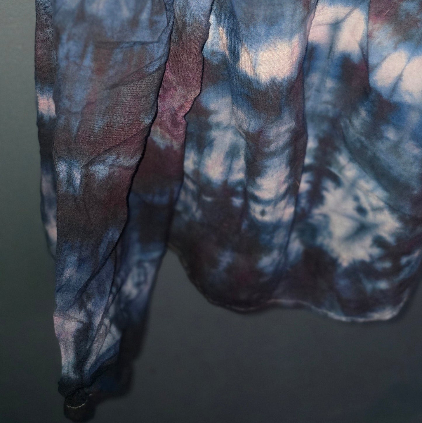 ✨ Upcycled Tie-Dye Peasant Blouse – Size Small – One-of-a-Kind