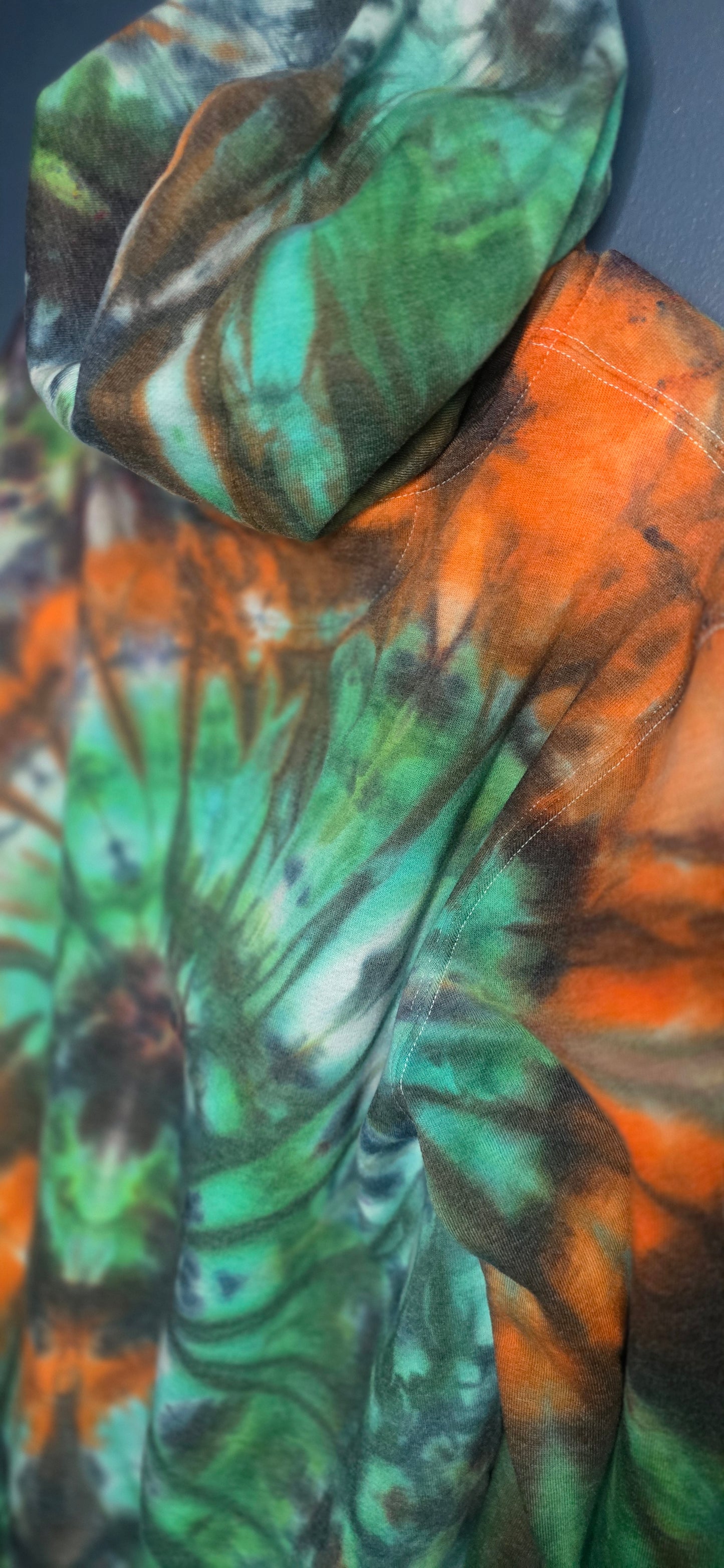 🔥 Hand-Dyed Chaps Zip Hoodie – Size Large