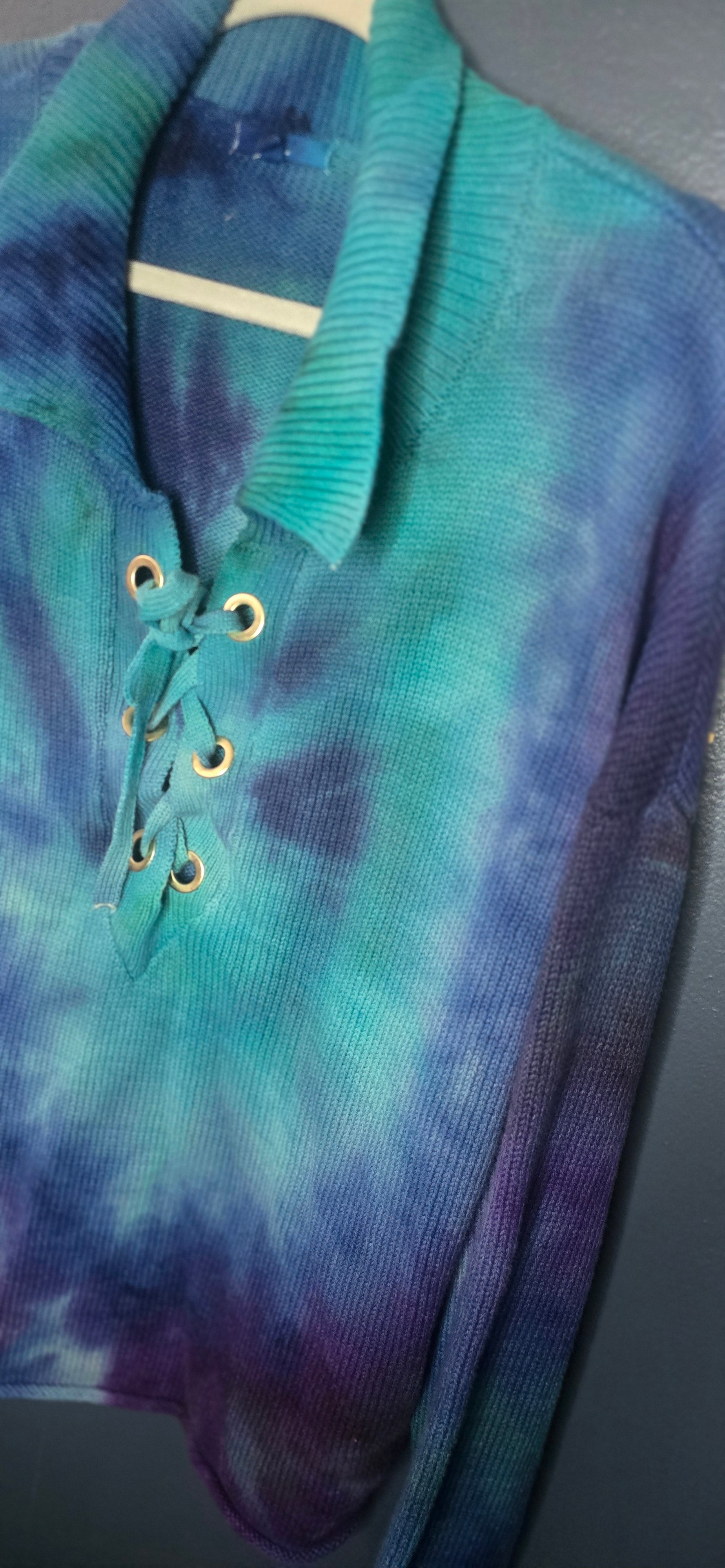 Maurices Lace-Up Waffle Knit Pullover – Size 2XL 💙💜