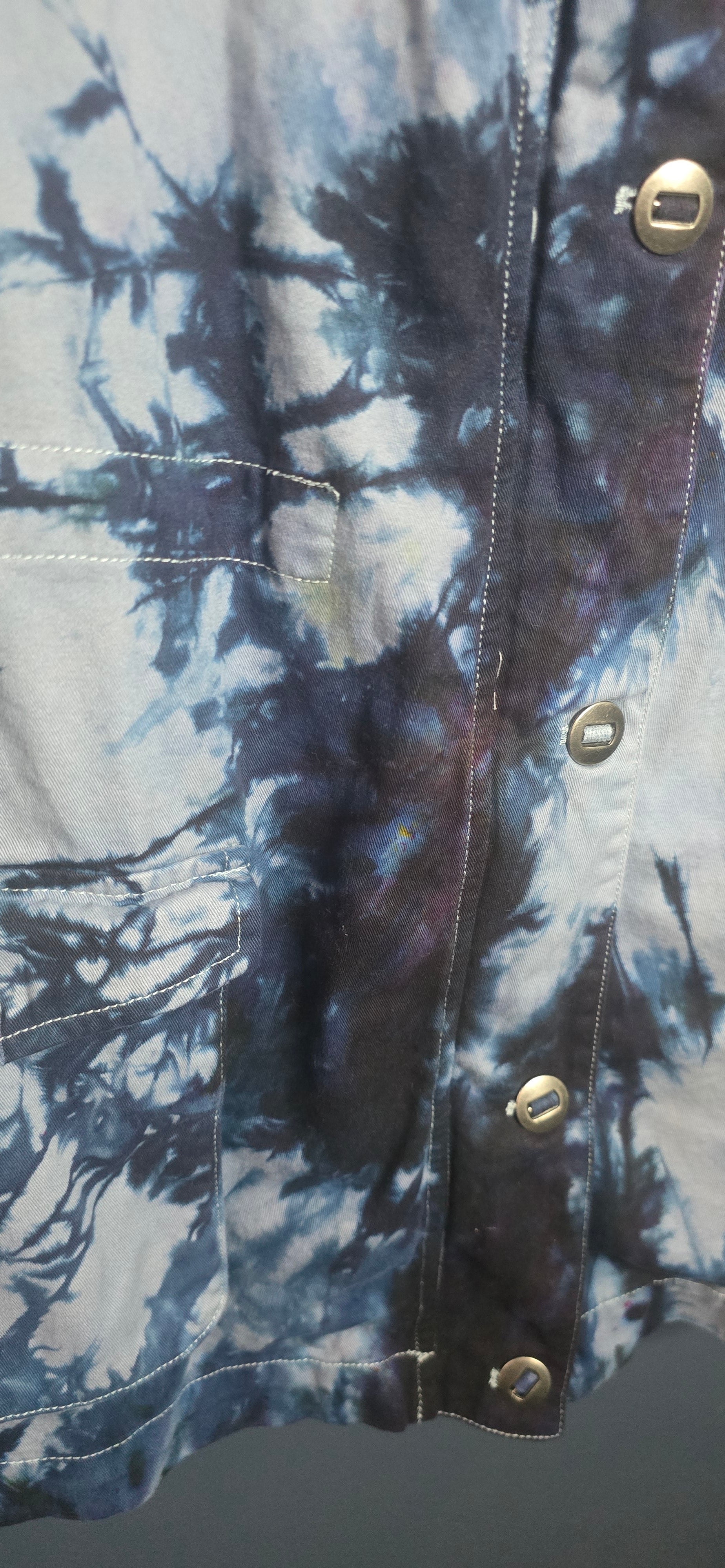 Upcycled Coldwater Creek Utility Jacket – Size 3XL 💙🖤