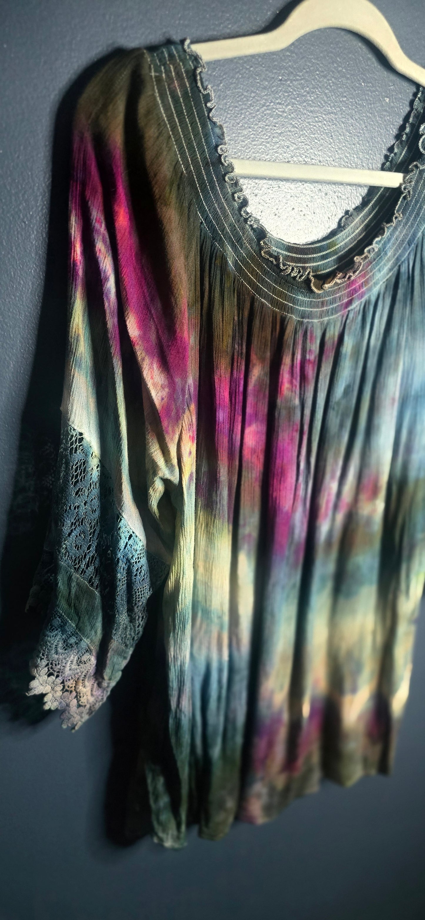 🌈 BOHO AURORA TIE-DYE BLOUSE — SIZE XL