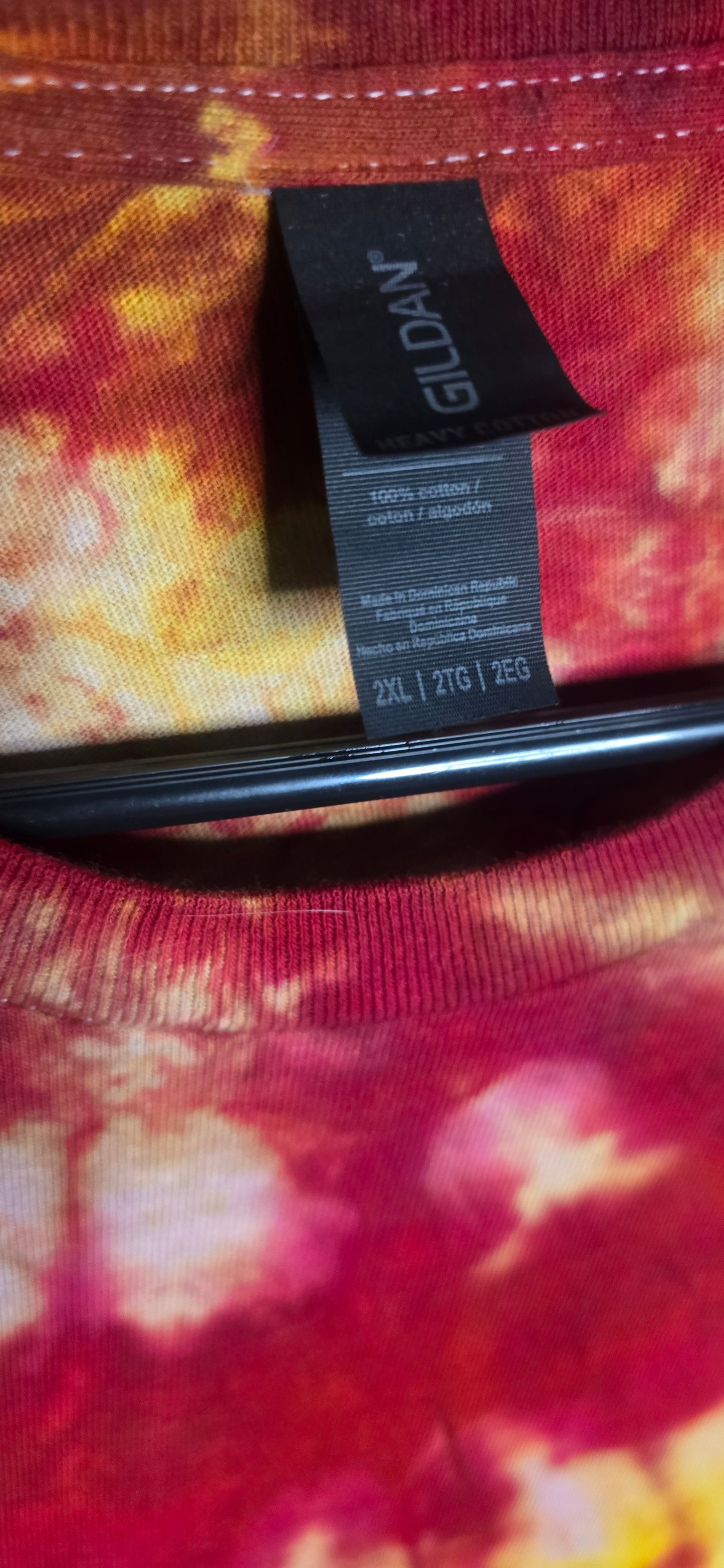 🌀 Hand-Dyed Firestorm Tie Dye Tee (Size 2XL)