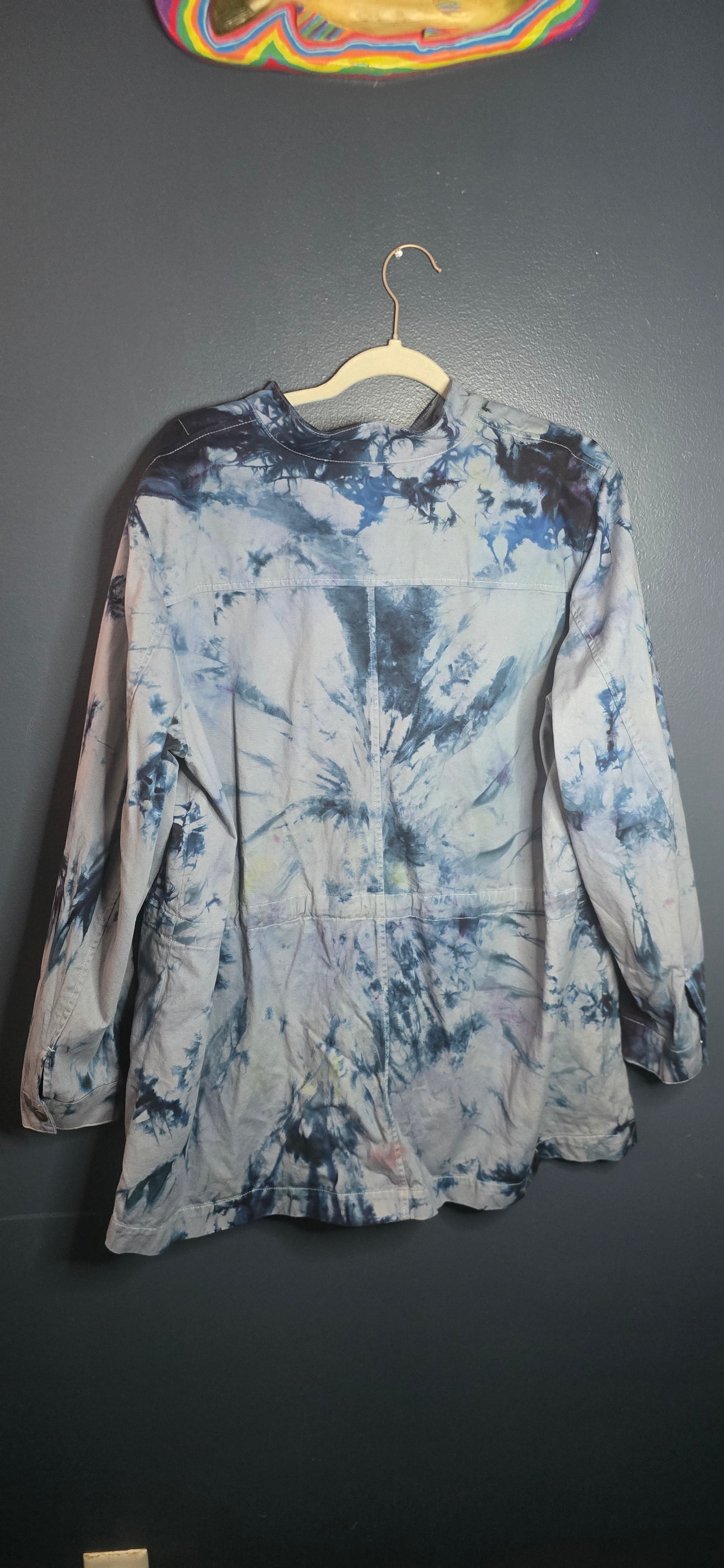 Upcycled Coldwater Creek Utility Jacket – Size 3XL 💙🖤