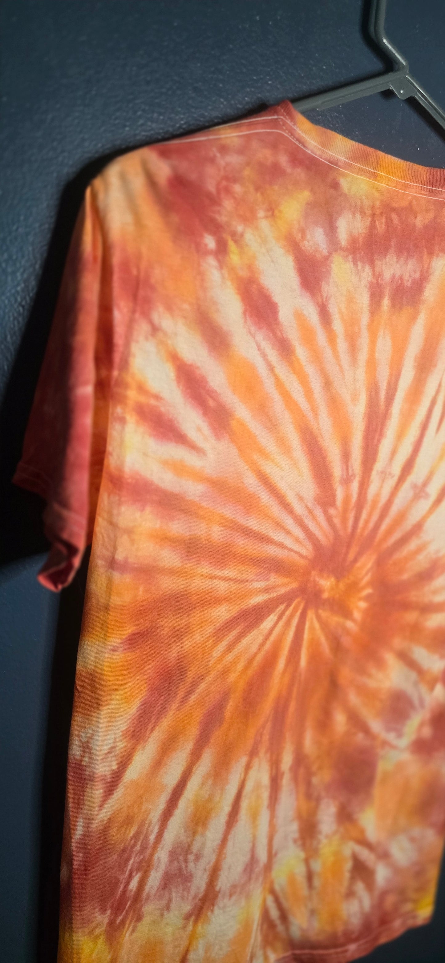 🌀 Hand-Dyed Sunset Swirl Tee (Size Small)
