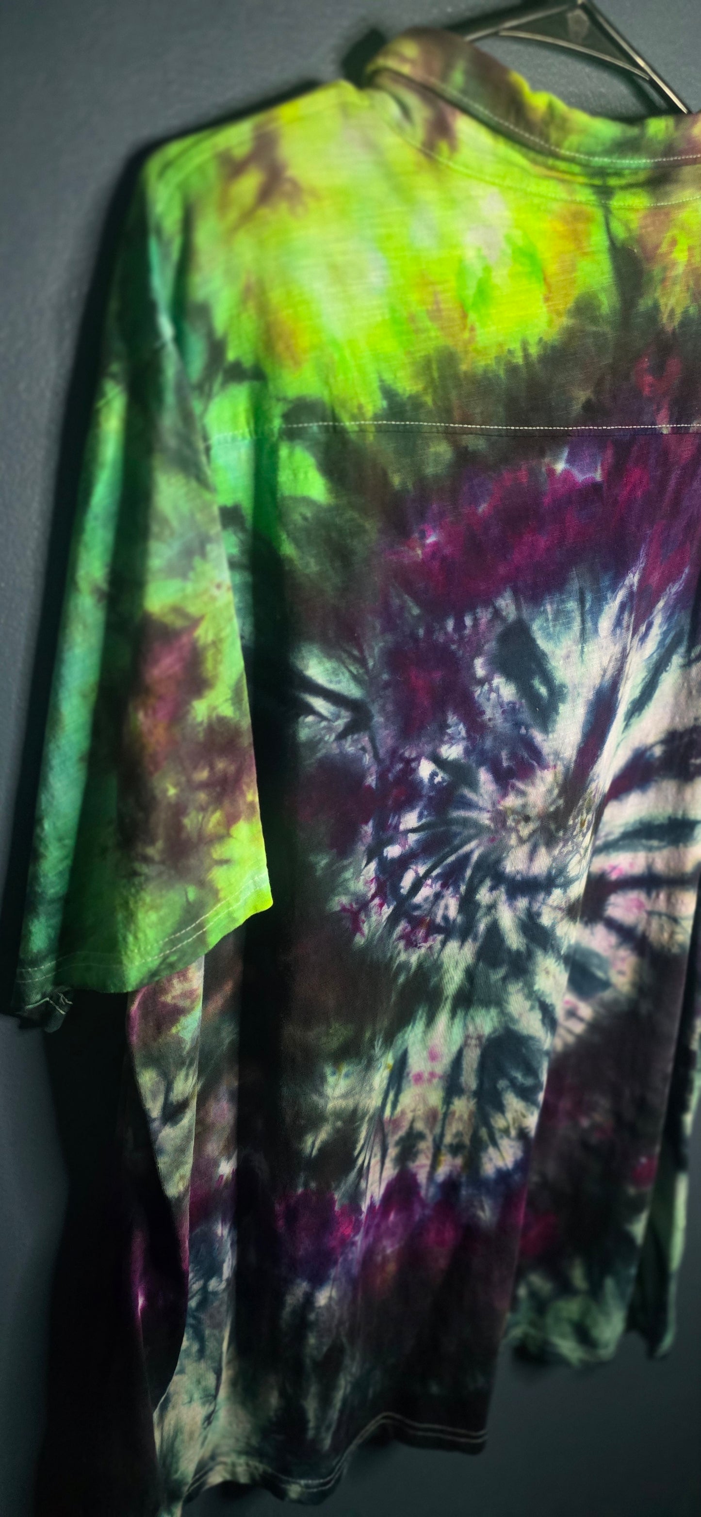 George Tie Dye Button Front Shirt XL 46–48 Short Sleeve Collared Multicolor