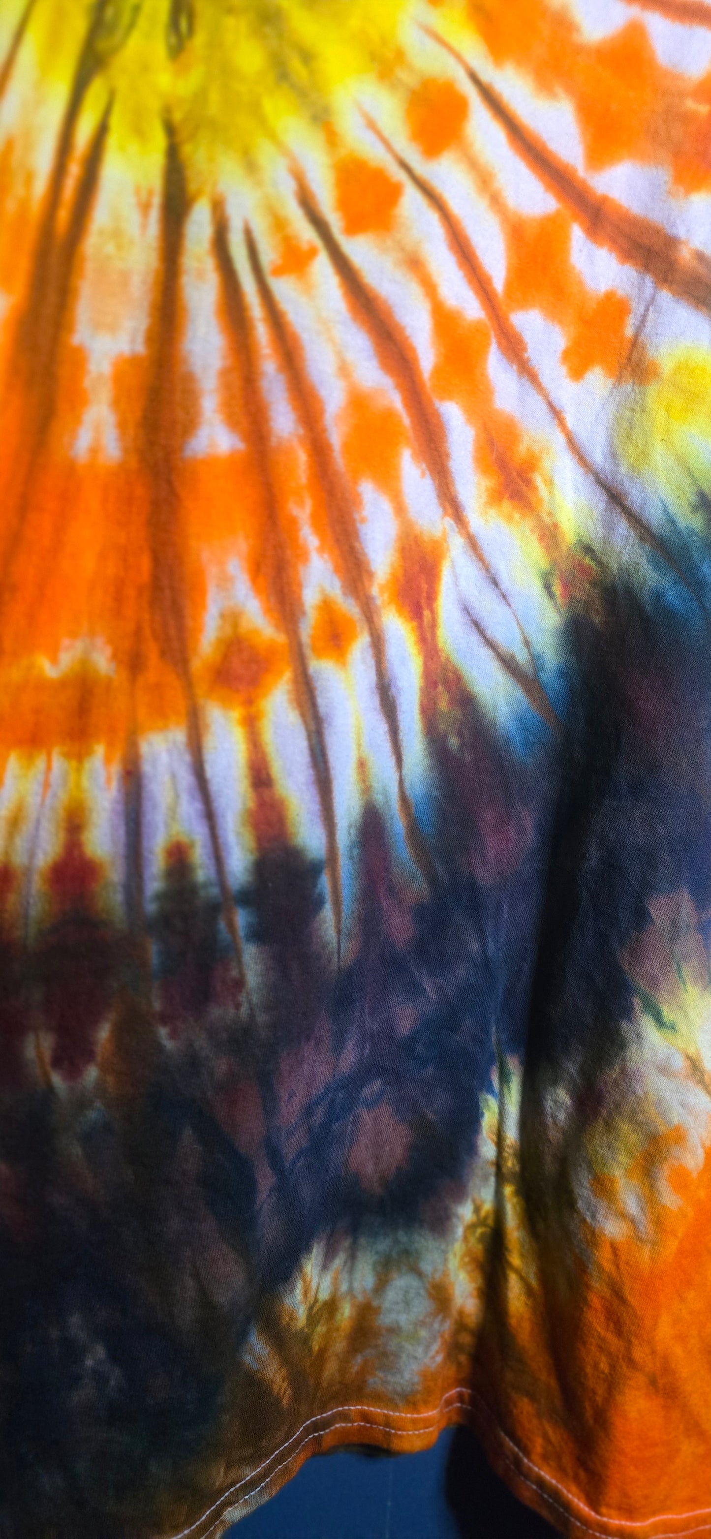 🌀 Hand-Dyed Autumn Blaze Tee (Size 2XL)