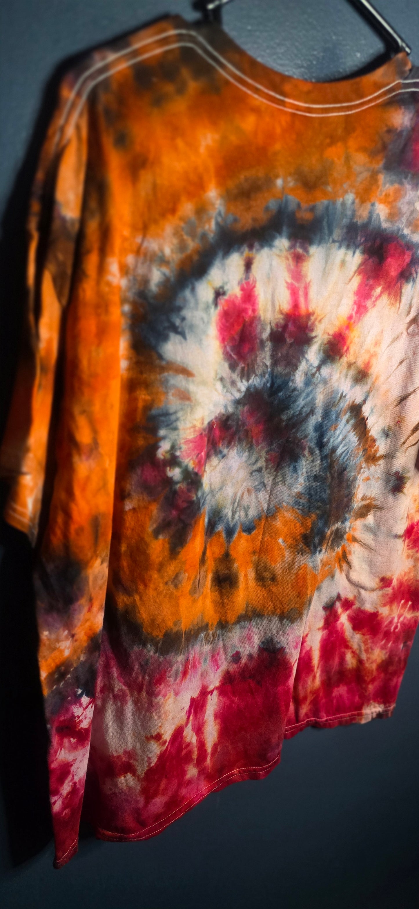 Gildan Tie Dye T-Shirt XL Heavy Cotton Multicolor Spiral Short Sleeve Tee