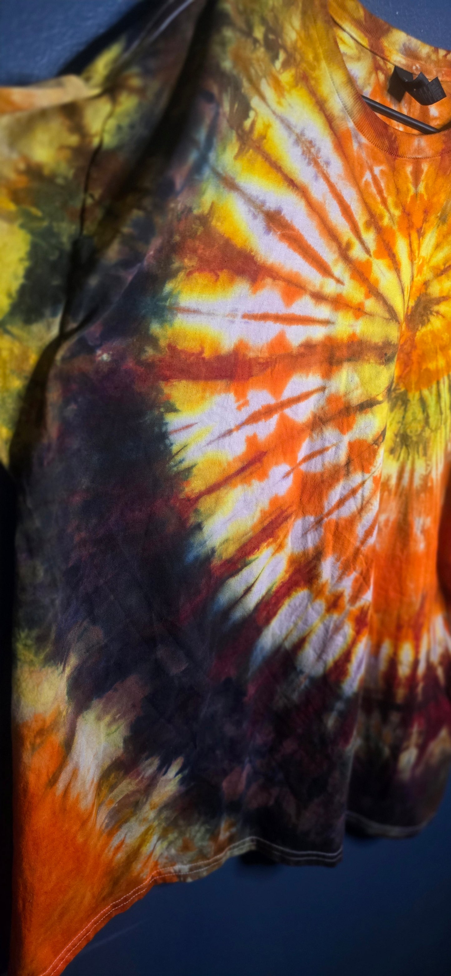 🌀 Hand-Dyed Autumn Blaze Tee (Size 2XL)